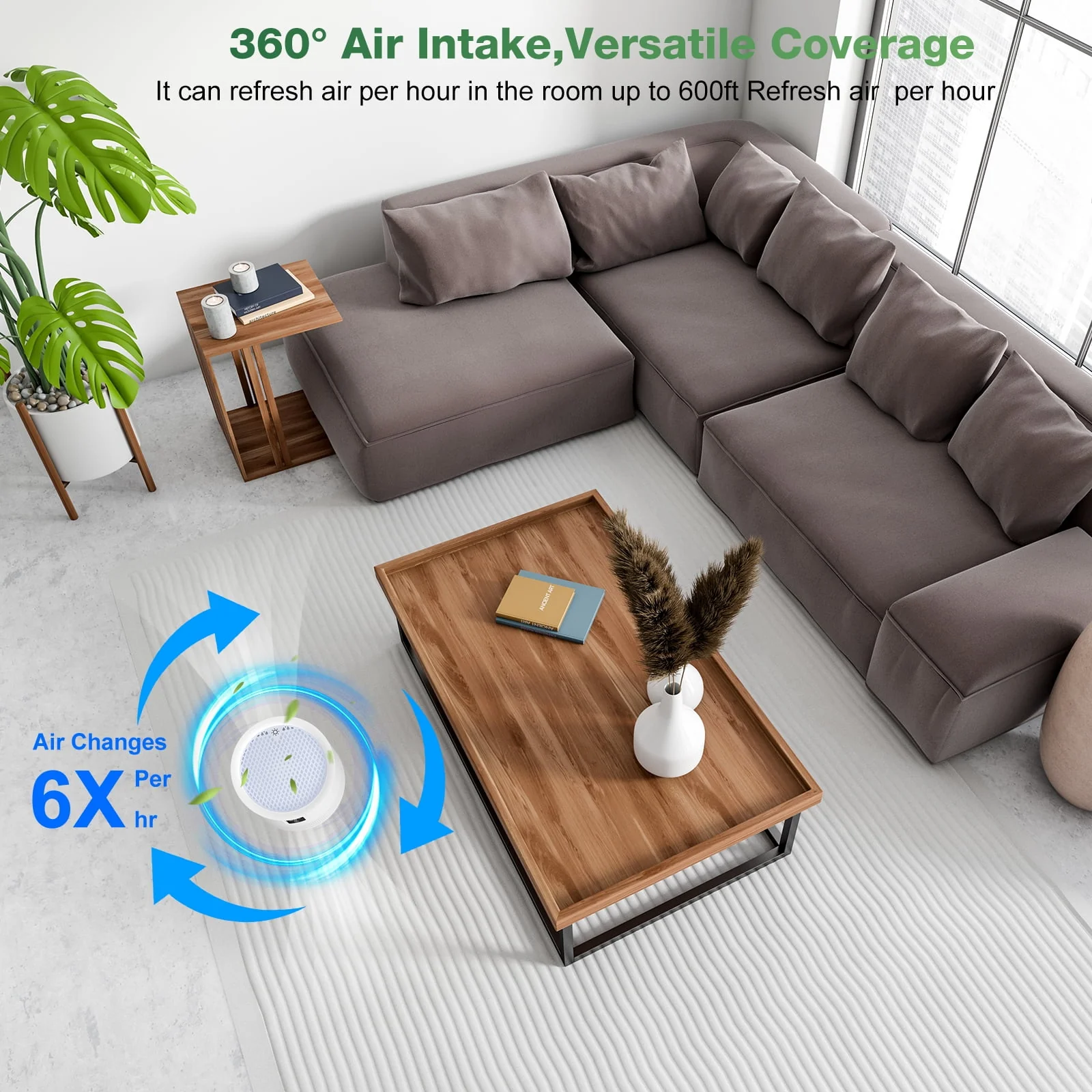 VAVSEA Air Purifier, HEPA Air Filter for Home Large Room up to 600 Sqft, Air Cleaner for Pet Hair, Allergies, 99.97% Smokers, Odors, Dust, Pollen, Odor Eliminators for Bedroom