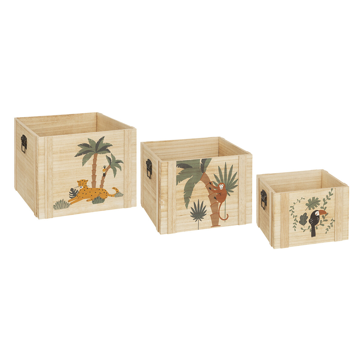 Set of 3 kids crates "Jungle" 3 pieces