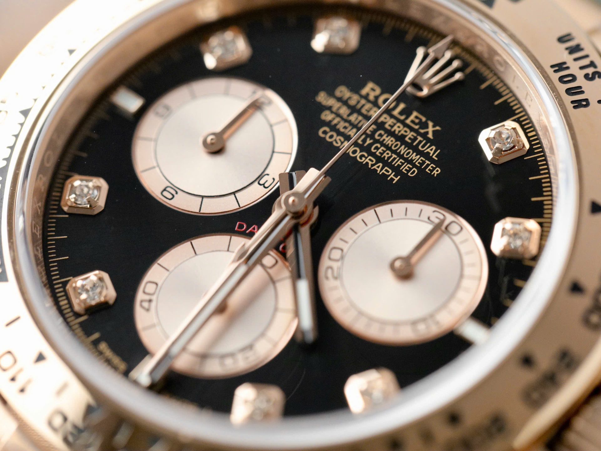 Rolex Daytona 126505 Rose Gold Best Replica Watch Black Dial 40mm - Elite Watch Atelier