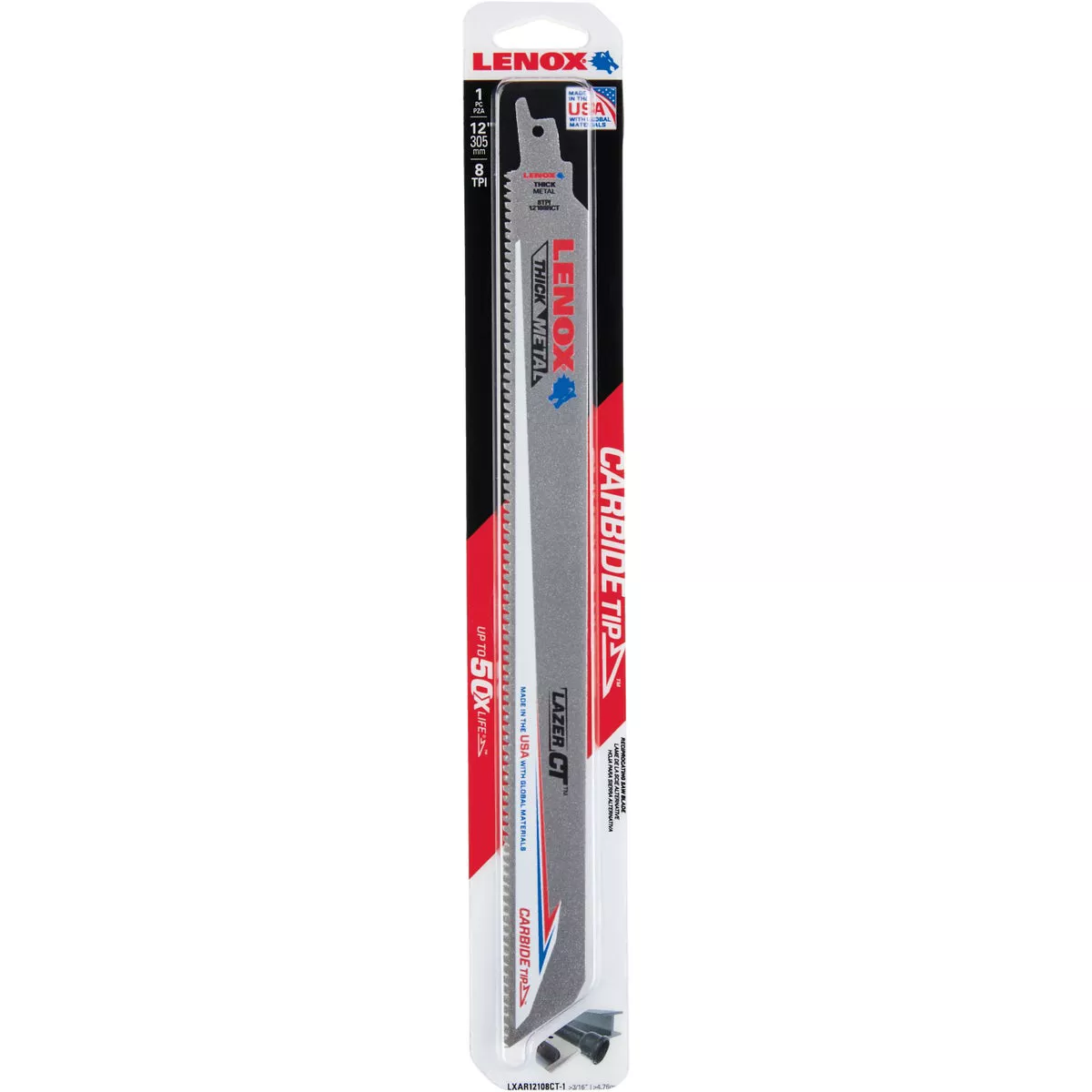 Lenox Lazer CT 12 In. 8 TPI Carbide Reciprocating Saw Blade