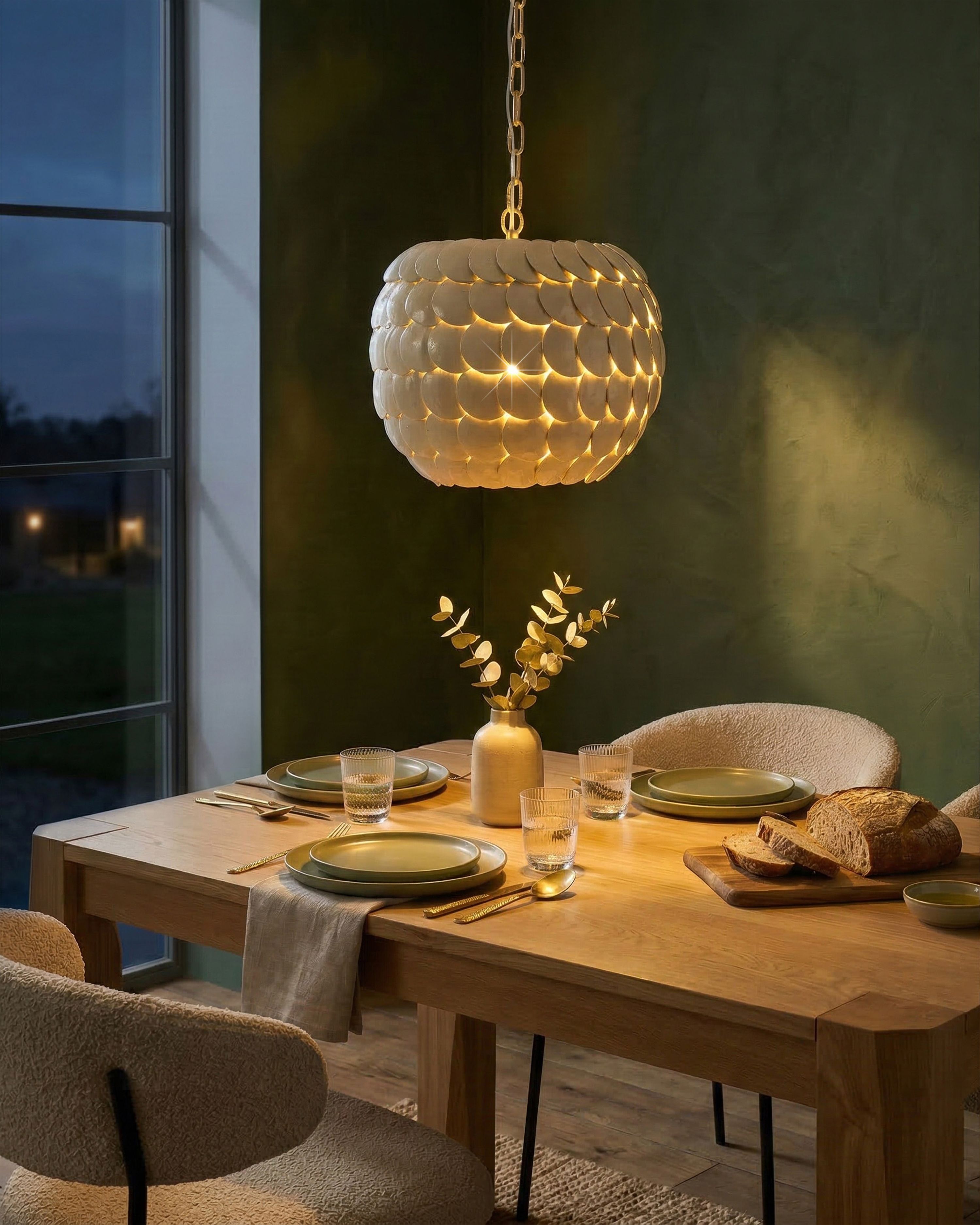 Pendant Lamp MASKELIYA Coconut Shell Beige