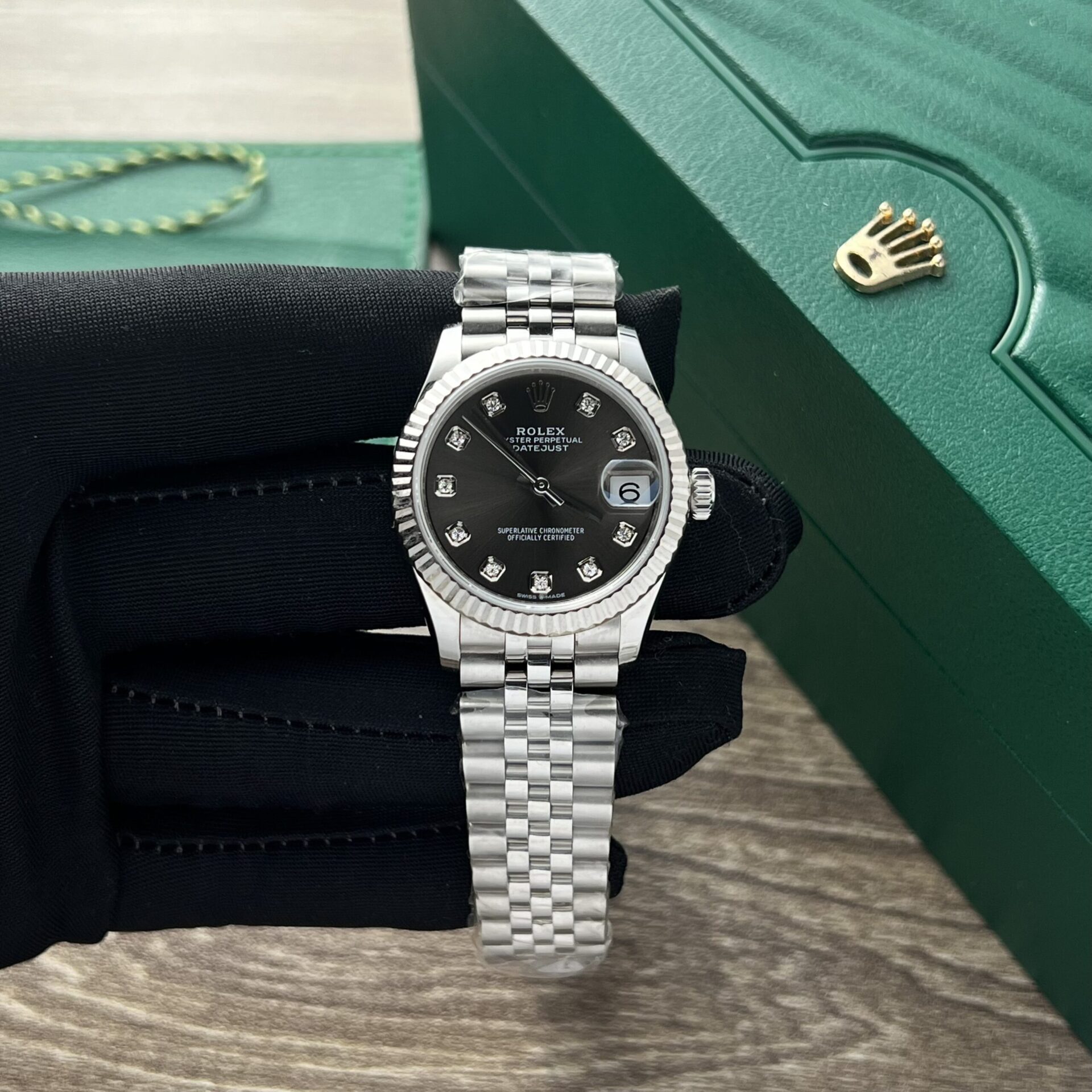 Rolex Fake Watches DateJust Womens Dial Gray 31mm - Elite Watch Atelier