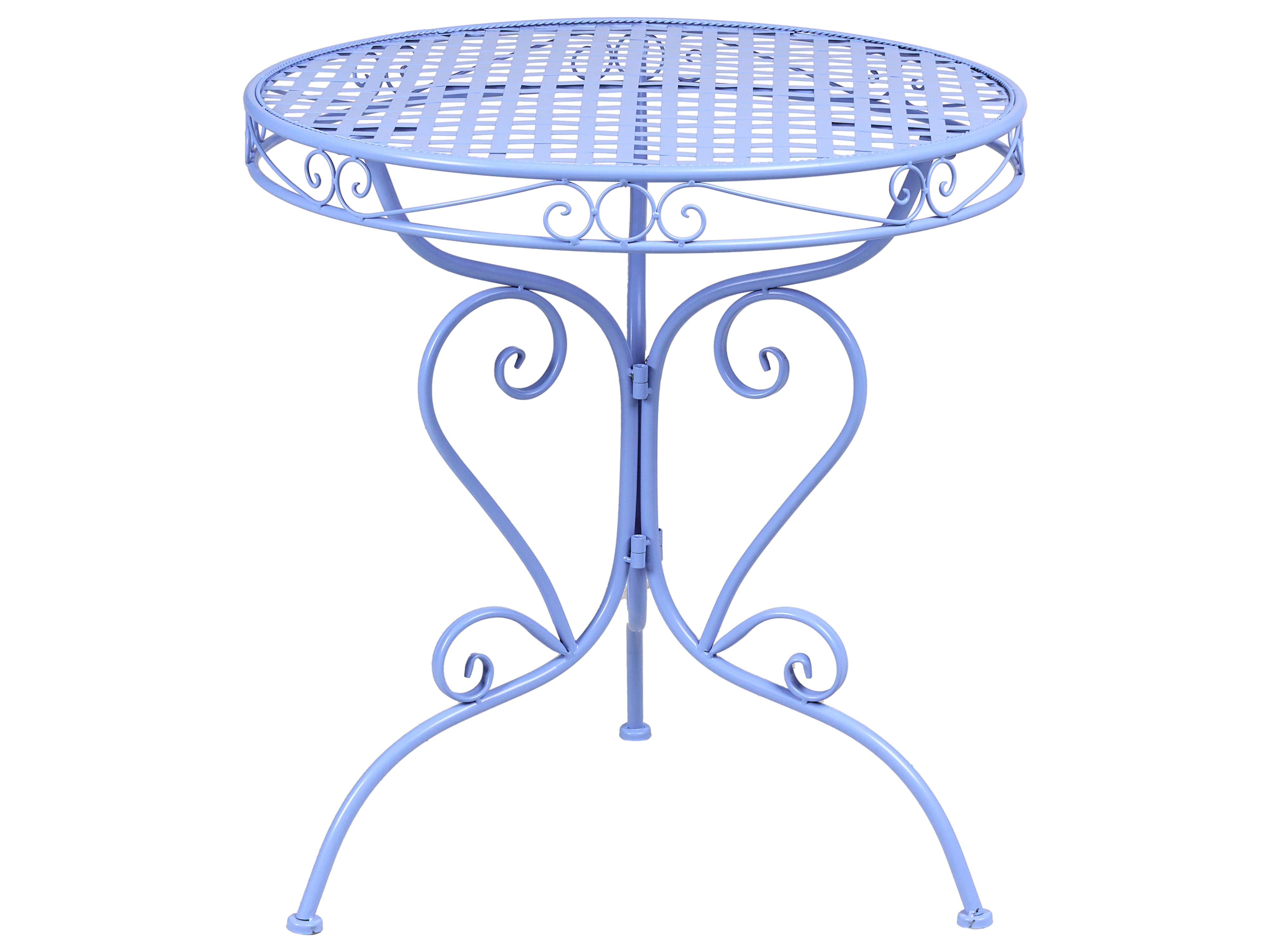 Bistro Table ALBINIA 70 cm 70 cm Metal Blue