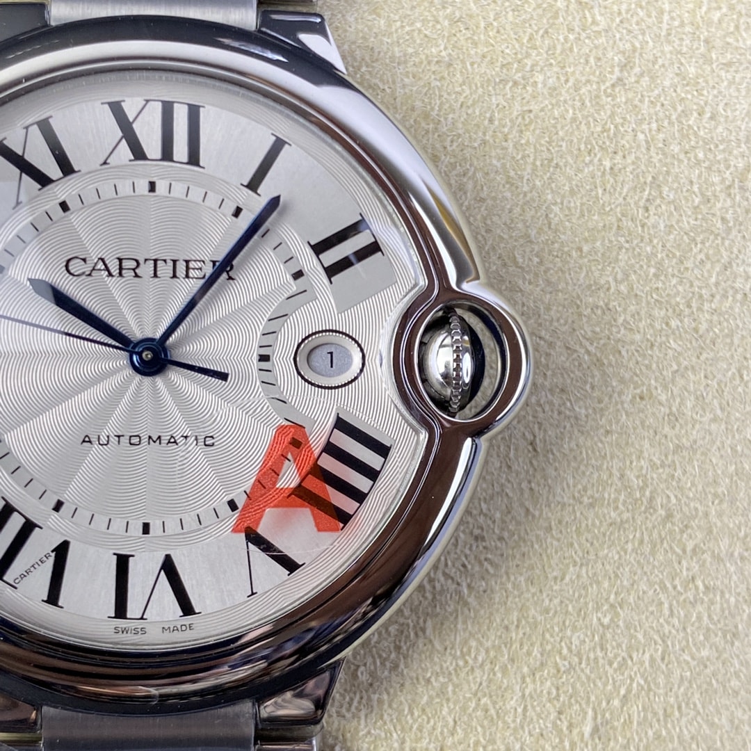 Cartier Ballon Bleu de Fake Cartier Watch 42mm Silver Dial Stainless Steel WSBB0049(1:1 replica) - Top club