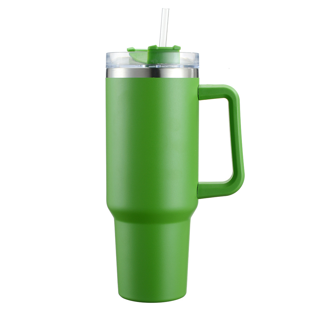 Spot American Vacuum 40oz Large-capacity Handle Beer Mug Car Ice Cup Stainless Steel Thermos Cup 1200ml