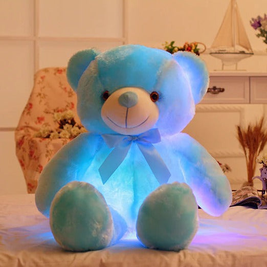 Veranderende Kleur LED Teddybeer - knuffelbare, zachte vacht - perfect voor comfort en troost - 32 cm hoog -
