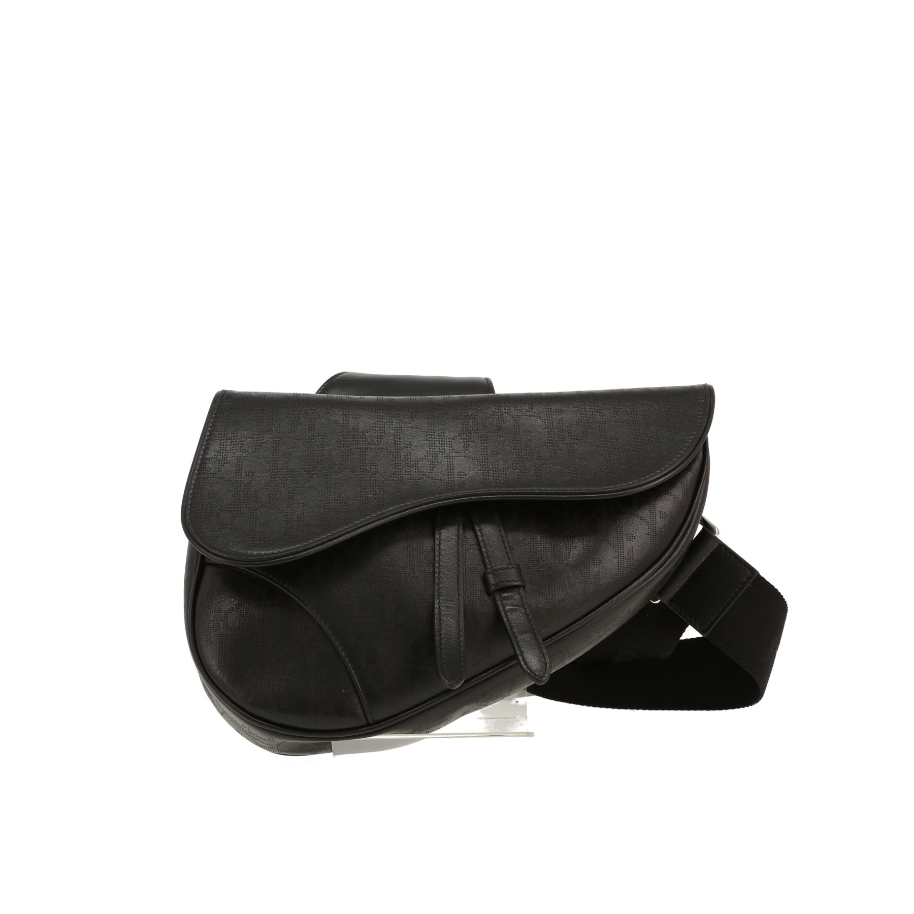 Dior Saddle Galaxy shoulder bag in black monogram leather1:1High-quality replica