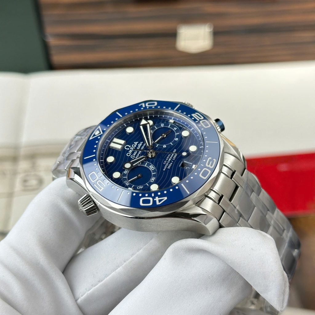 Omega Best Copies Watches Seamaster Diver 300M Chronograph Dial Blue N1 Factory 44mm - Top club