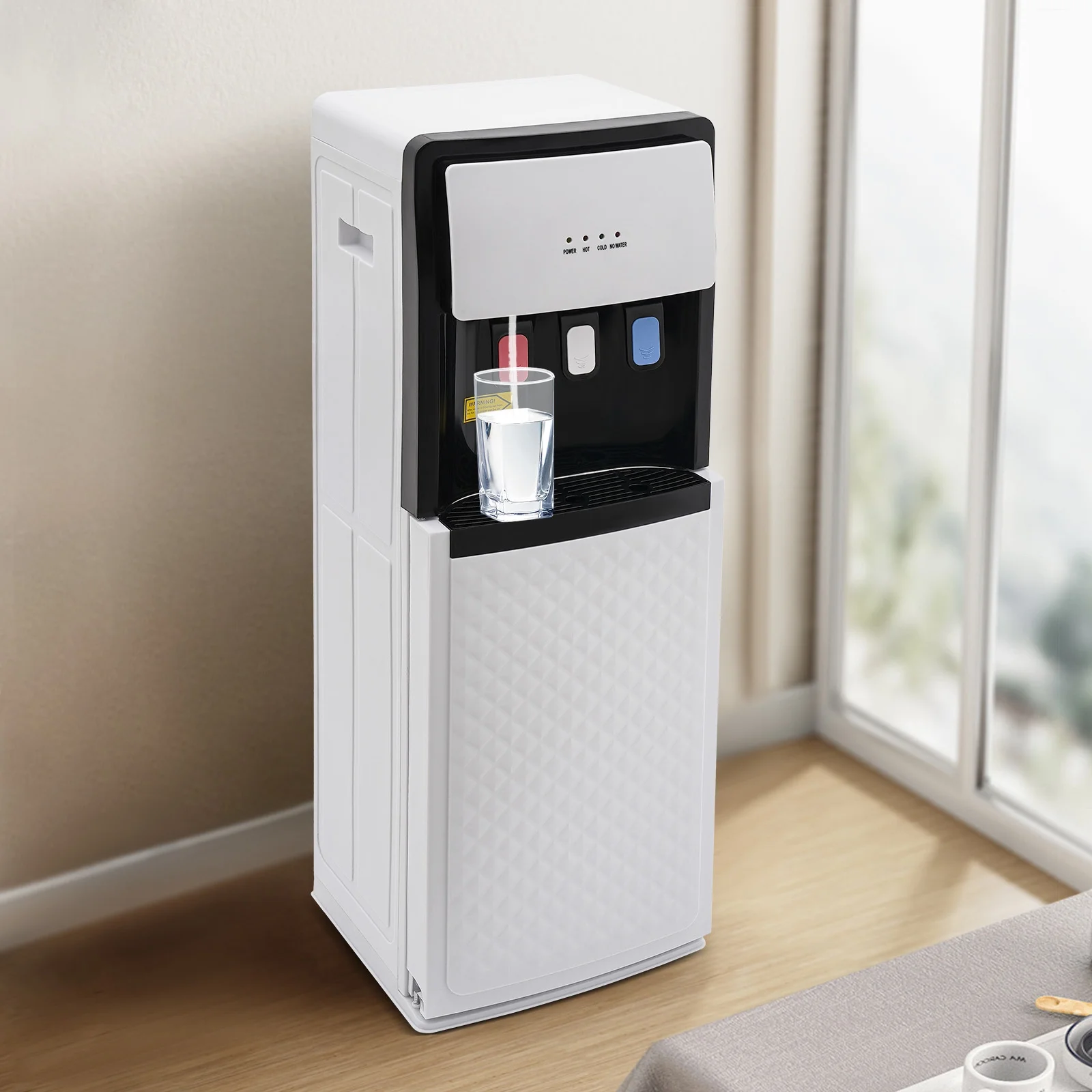 Bottom Loading Water Dispenser �?Hot, Cold & Room Temperature Water �?Energy Saving, Anti-Slip, Detachable Water Collection Box, Stylish Design