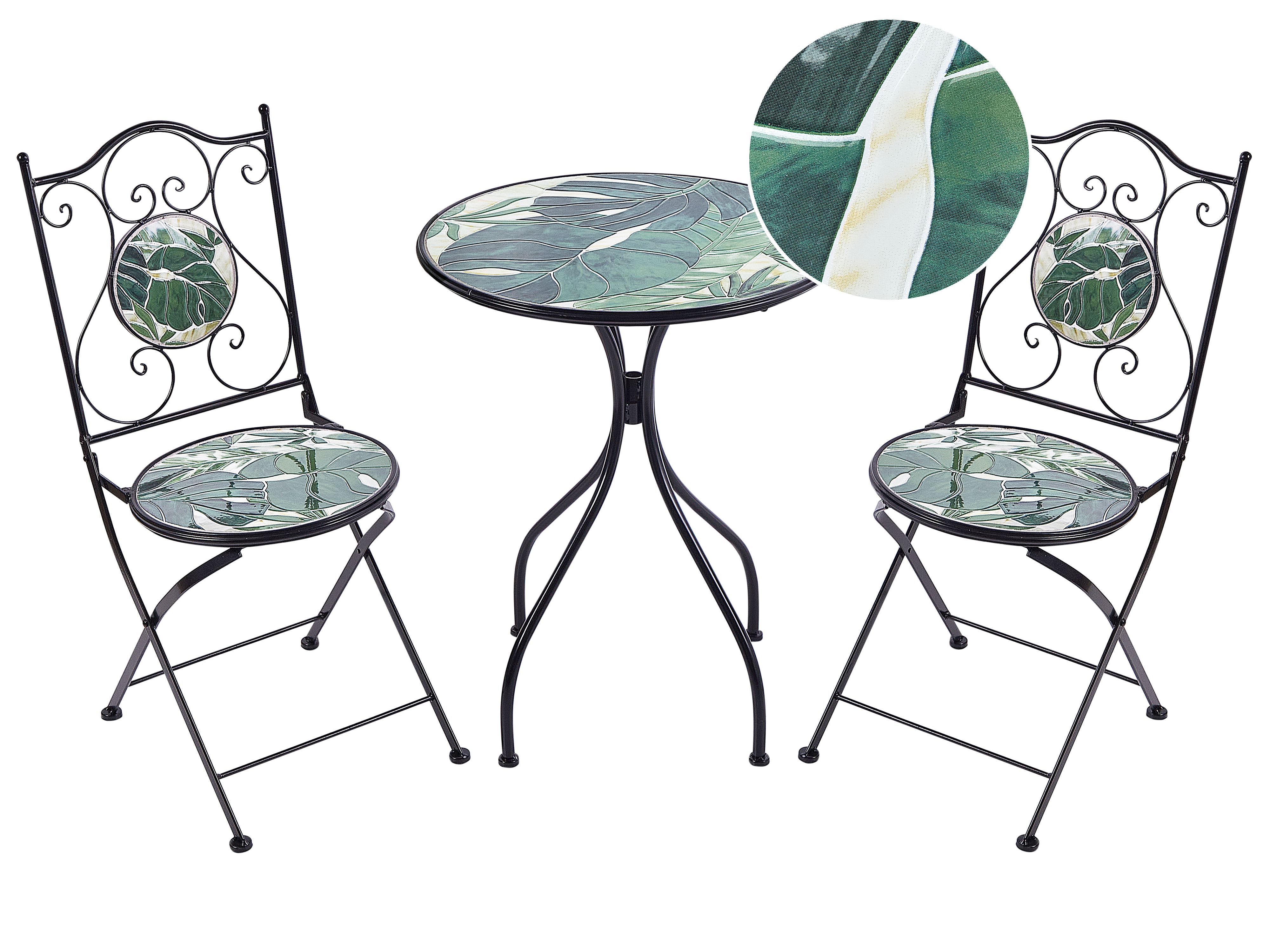 Bistro Set Folding COZZANA Metal Black