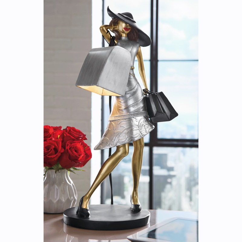 Shopping Lady Table Lamp - MIDNIGHT VELVET CATALOG