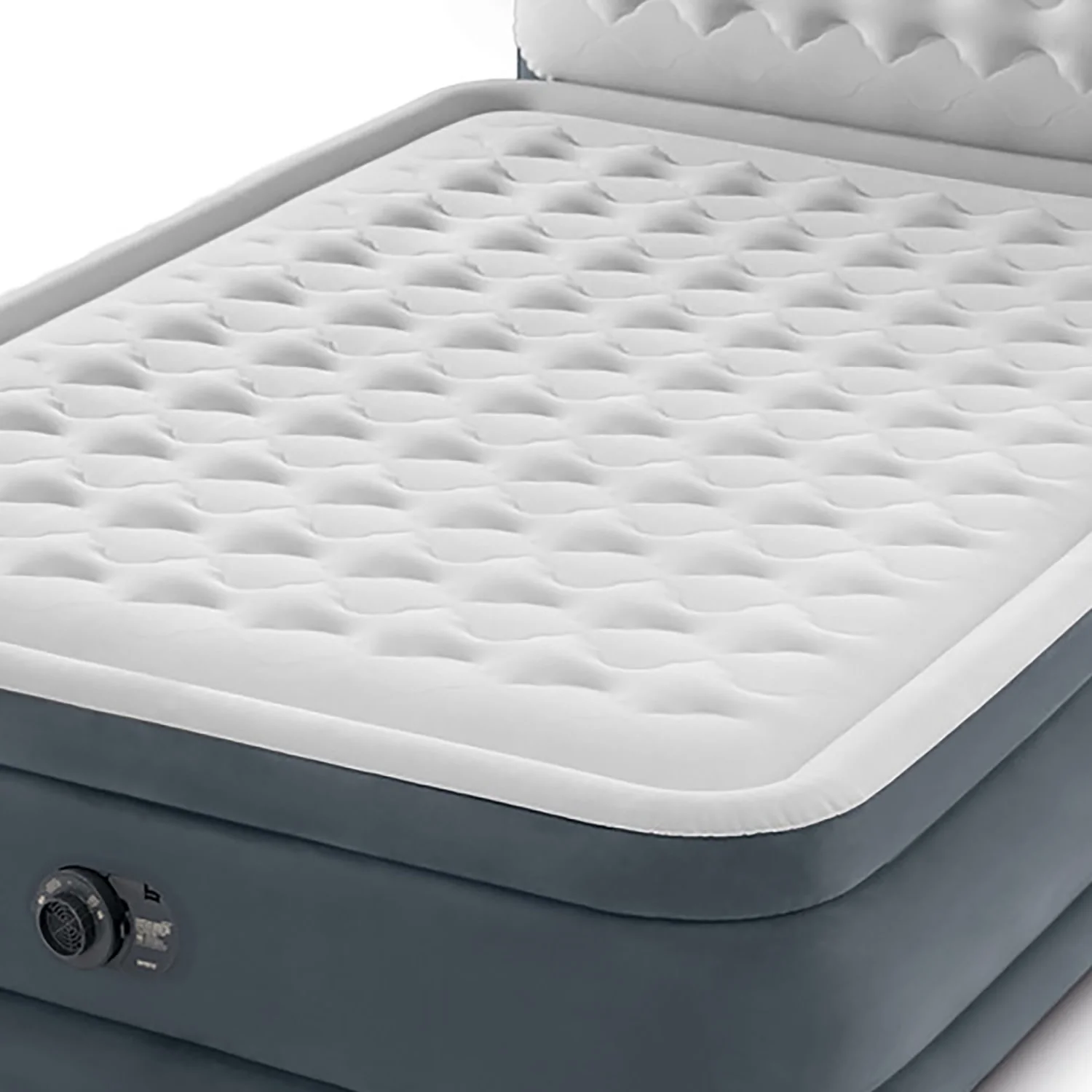 Intex: Dura-Beam Deluxe: Ultra Plush Headboard Airbed - Queen - Gray, 18" Inflatable Mattress, Built-In Pump, Fiber-Tech, Carry Bag, 600lb Cap 64447ED - Image 18