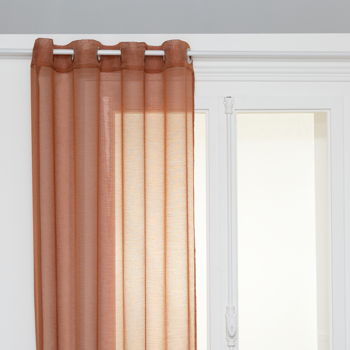 "Moly" sheer curtain Terracotta pink, 135x240 cm