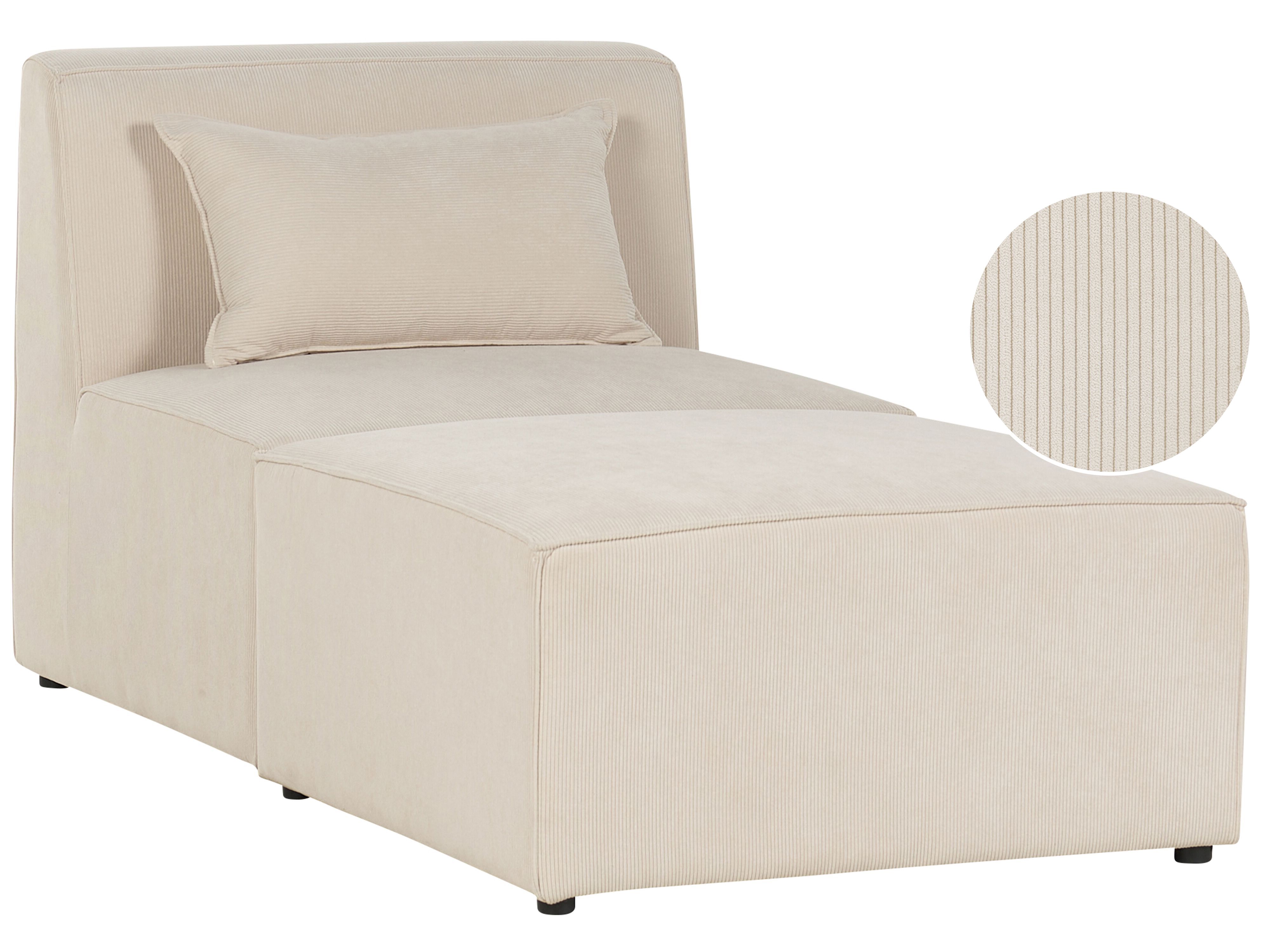 Chaise Longue LEMVIG Corduroy Light Beige