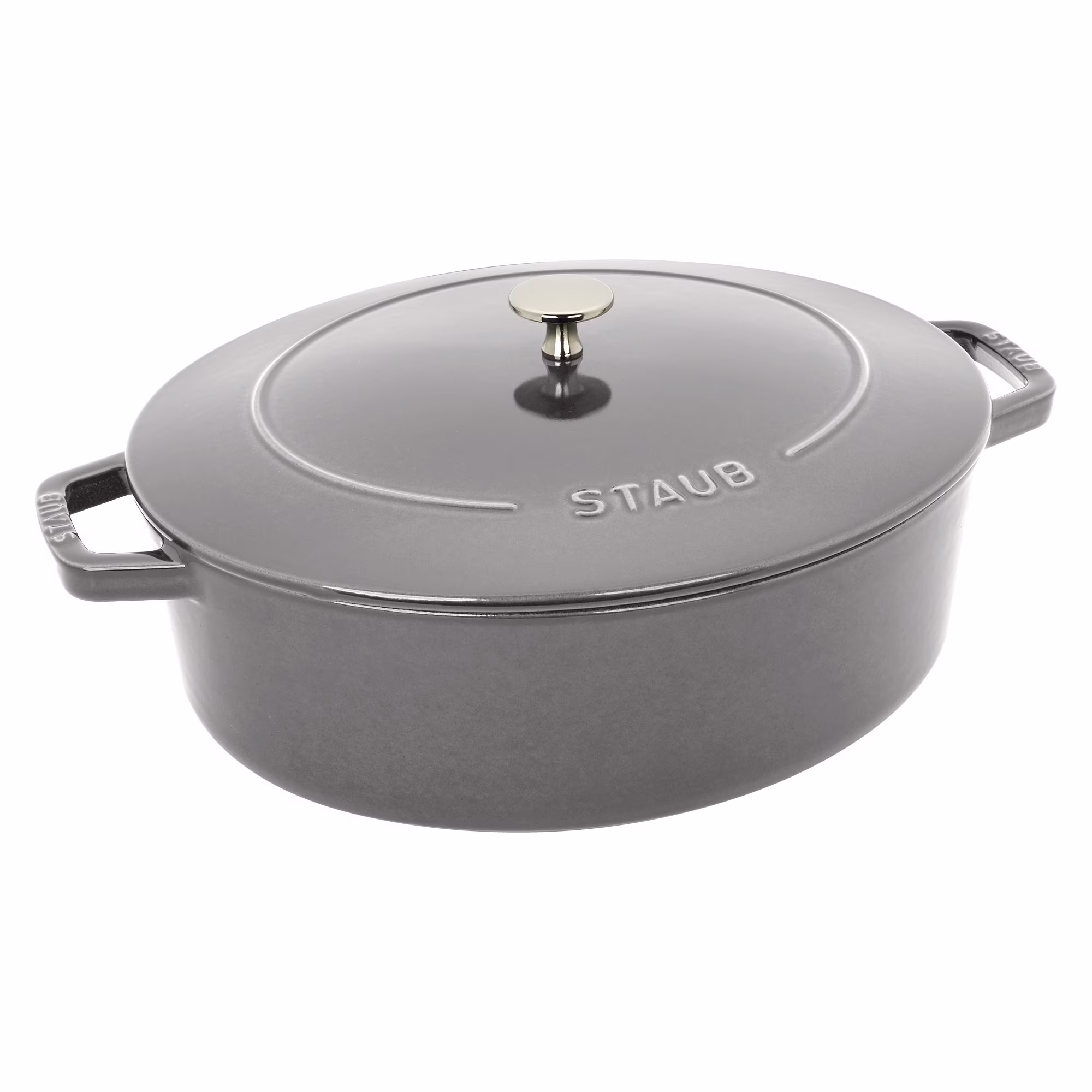 Staub Cast Iron 6.25-qt Shallow Oval Dutch Oven - Citron - Image 5
