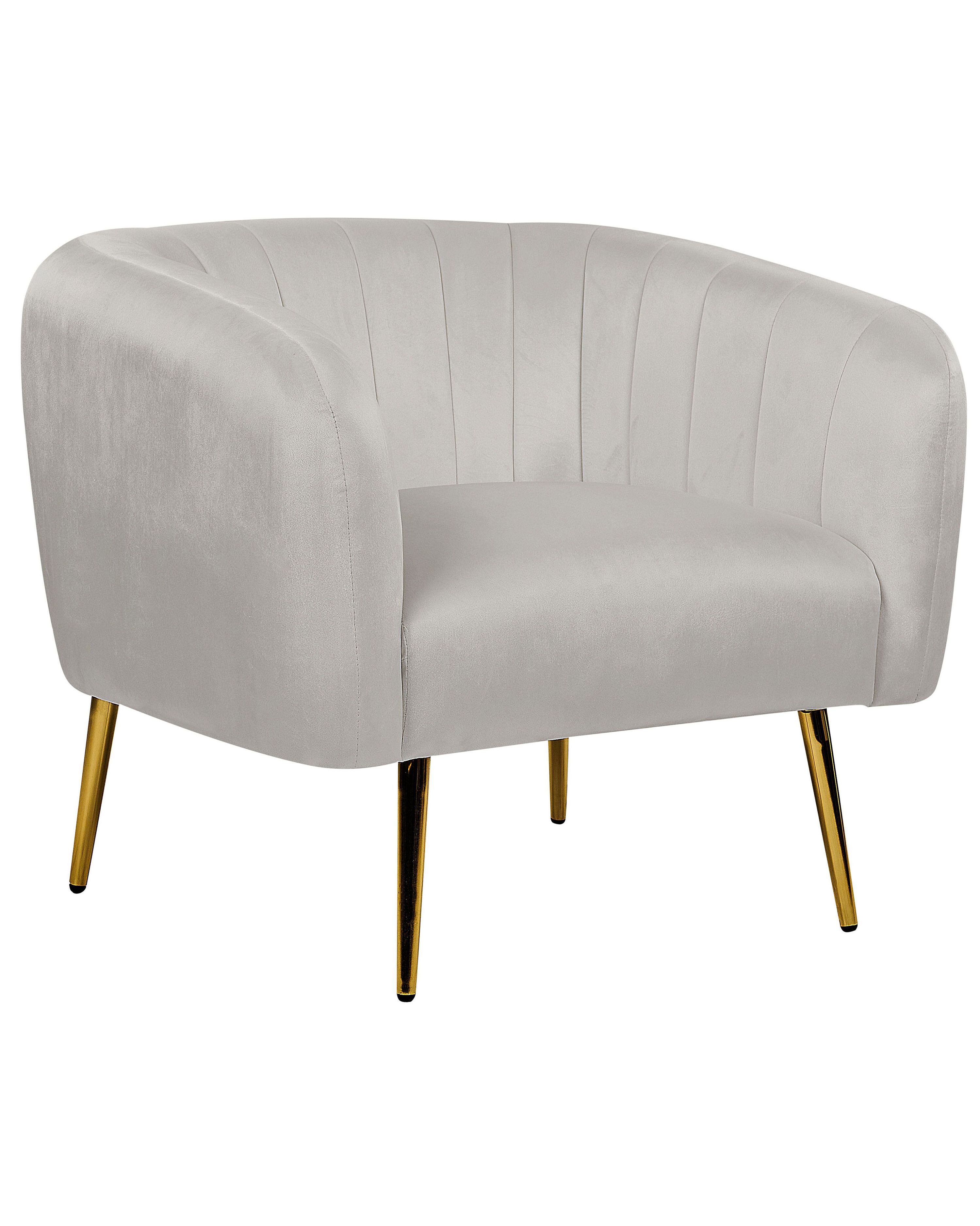 Armchair LACONIA Velvet Light Grey
