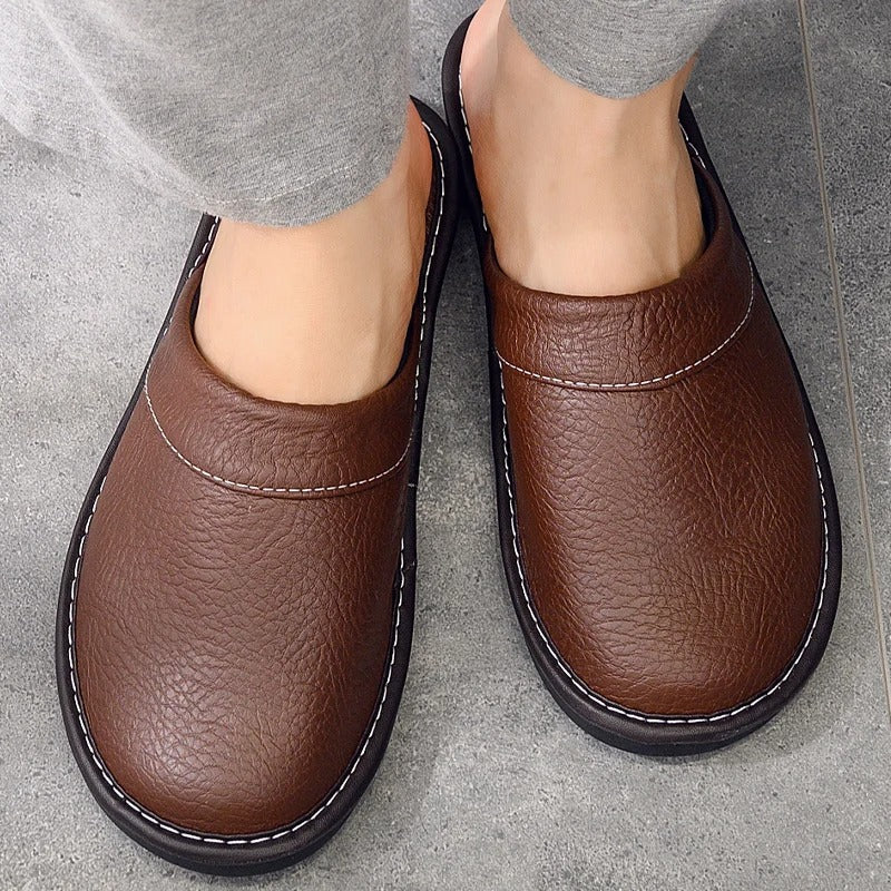 Elegante Vegan Leren Huispantoffels voor Heren en Dames – Comfortabel Unisex Ontwerp