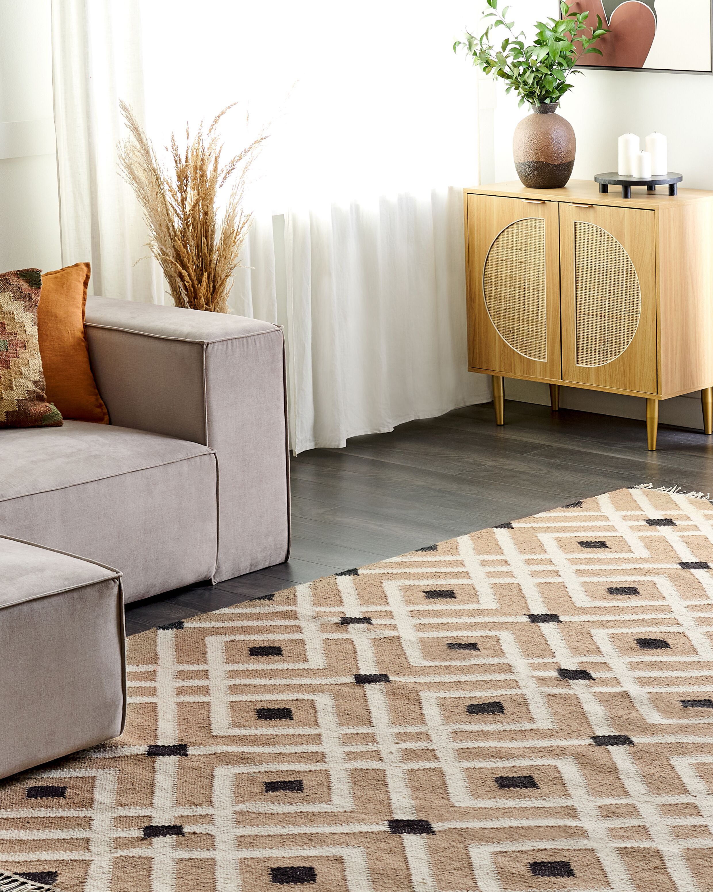 Rug ESENCIK Beige 200 x 300 cm Jute