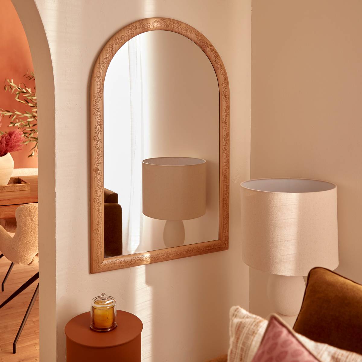 Mirror "Ethel" 118x74 cm, Brown