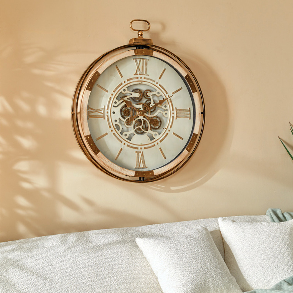 Clock "Sonika" Beige, L. 74 cm