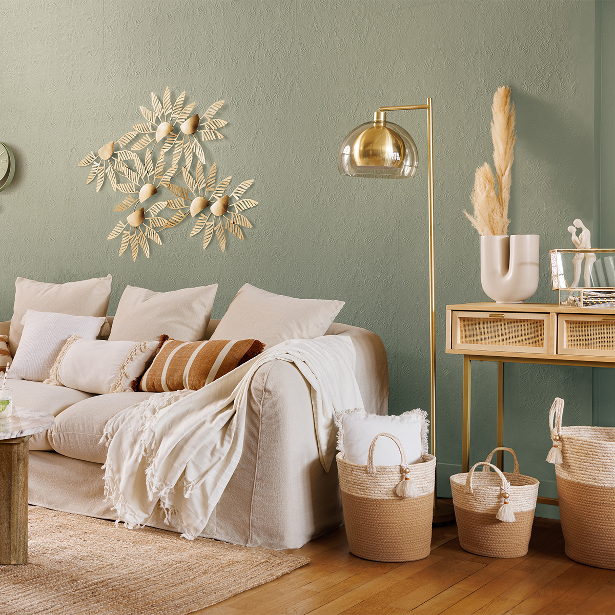 Statue "Couple" White, H.33 cm