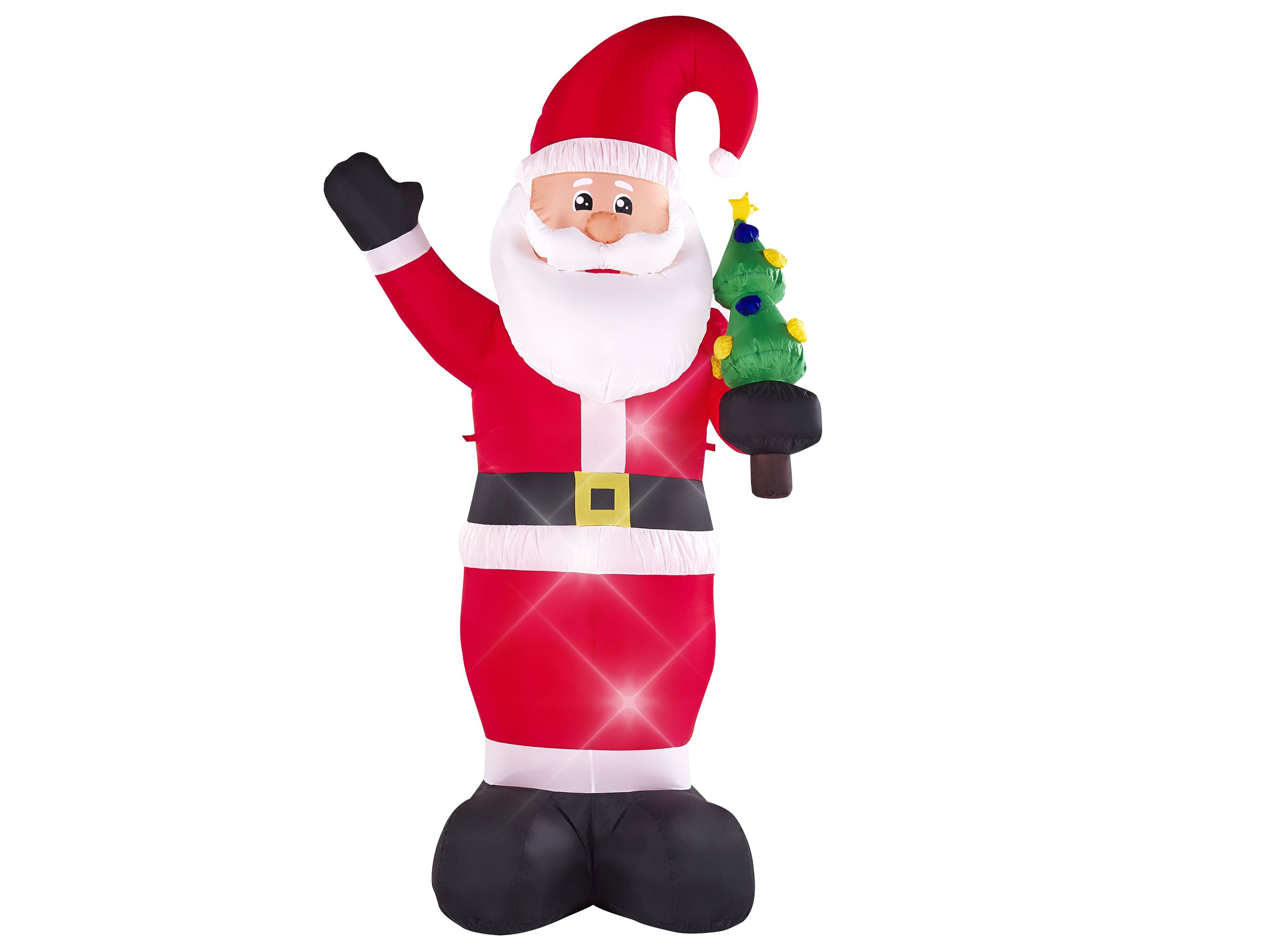 Inflatable Outdoor Decoration LED IVALO Santa Claus 225 cm Red