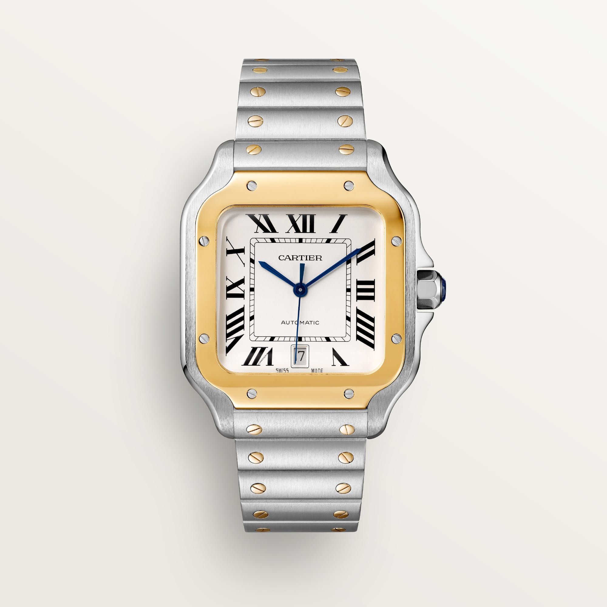 Fake cartier watch Santos large model mechanical movement Steel/Yellow Gold W2SA0009 BVF(1:1 replica) - Top club