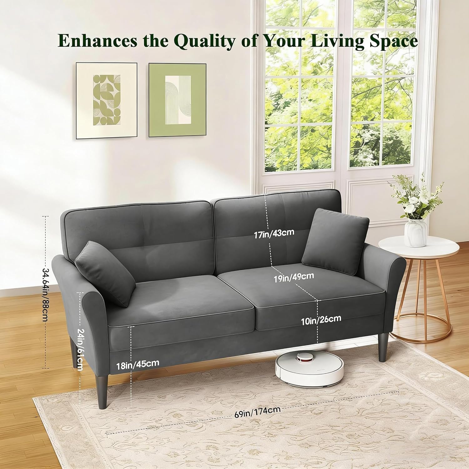 Loveseat Sofa, 69