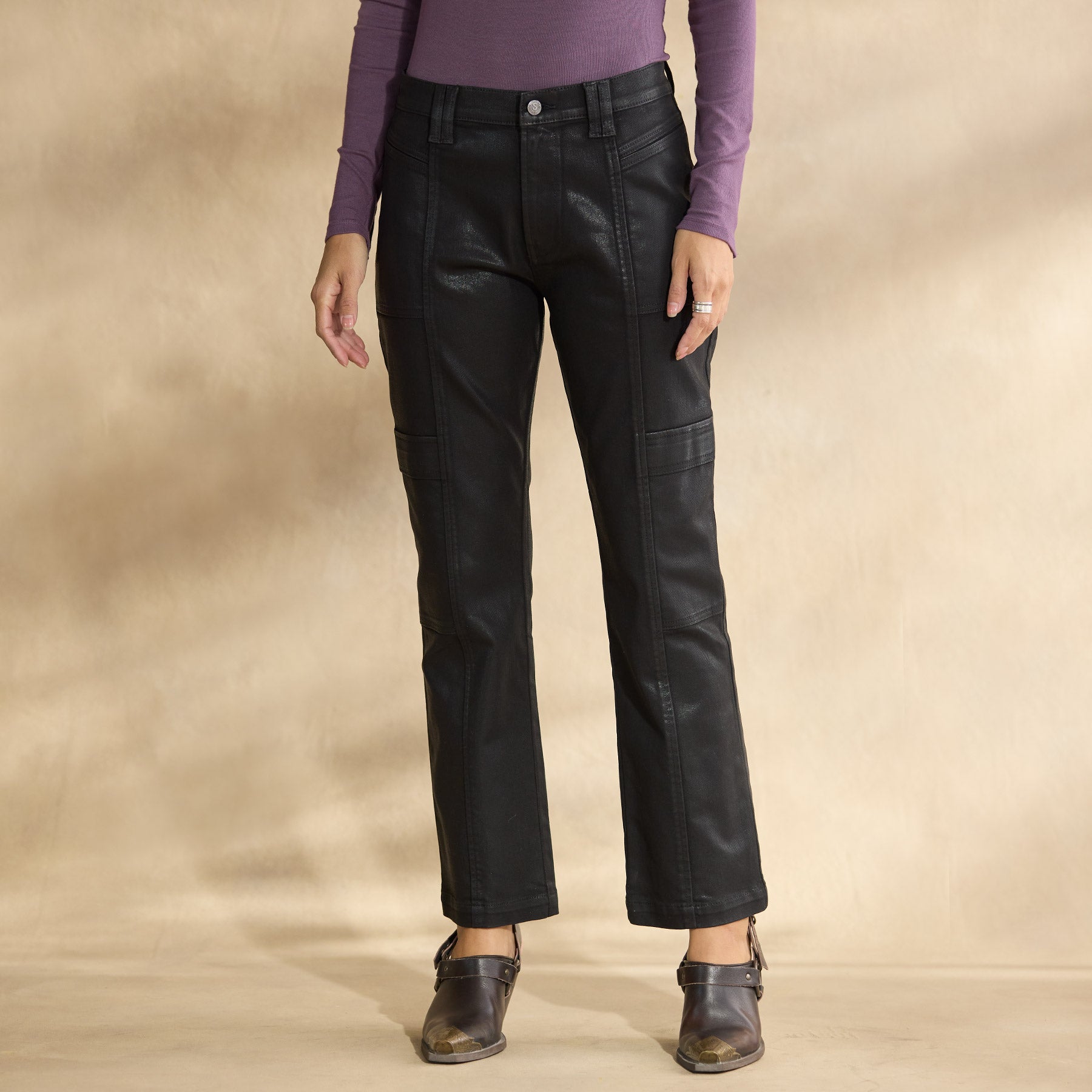Coated Bronte Cargo Pants, Petite - Sundance Clothing