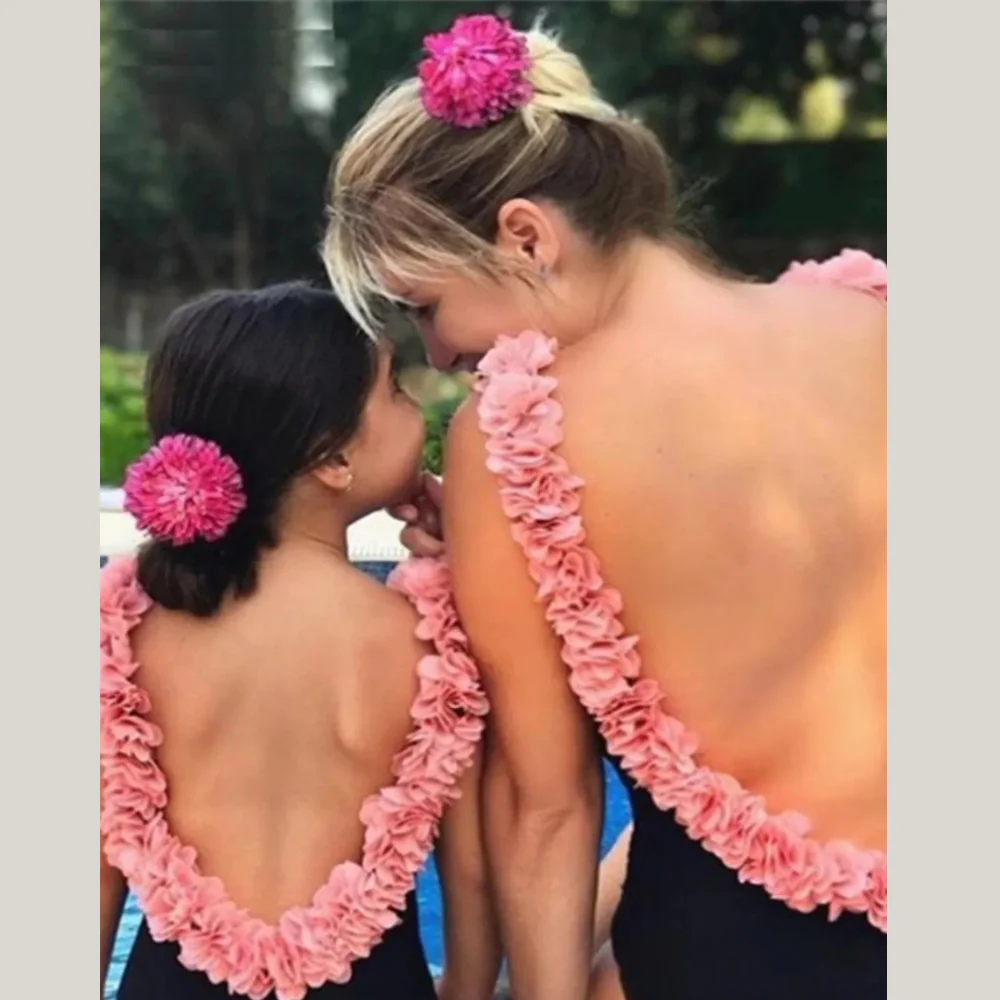 Backless Petal Strap Parent-Child Swimsuit - ZKZOOK