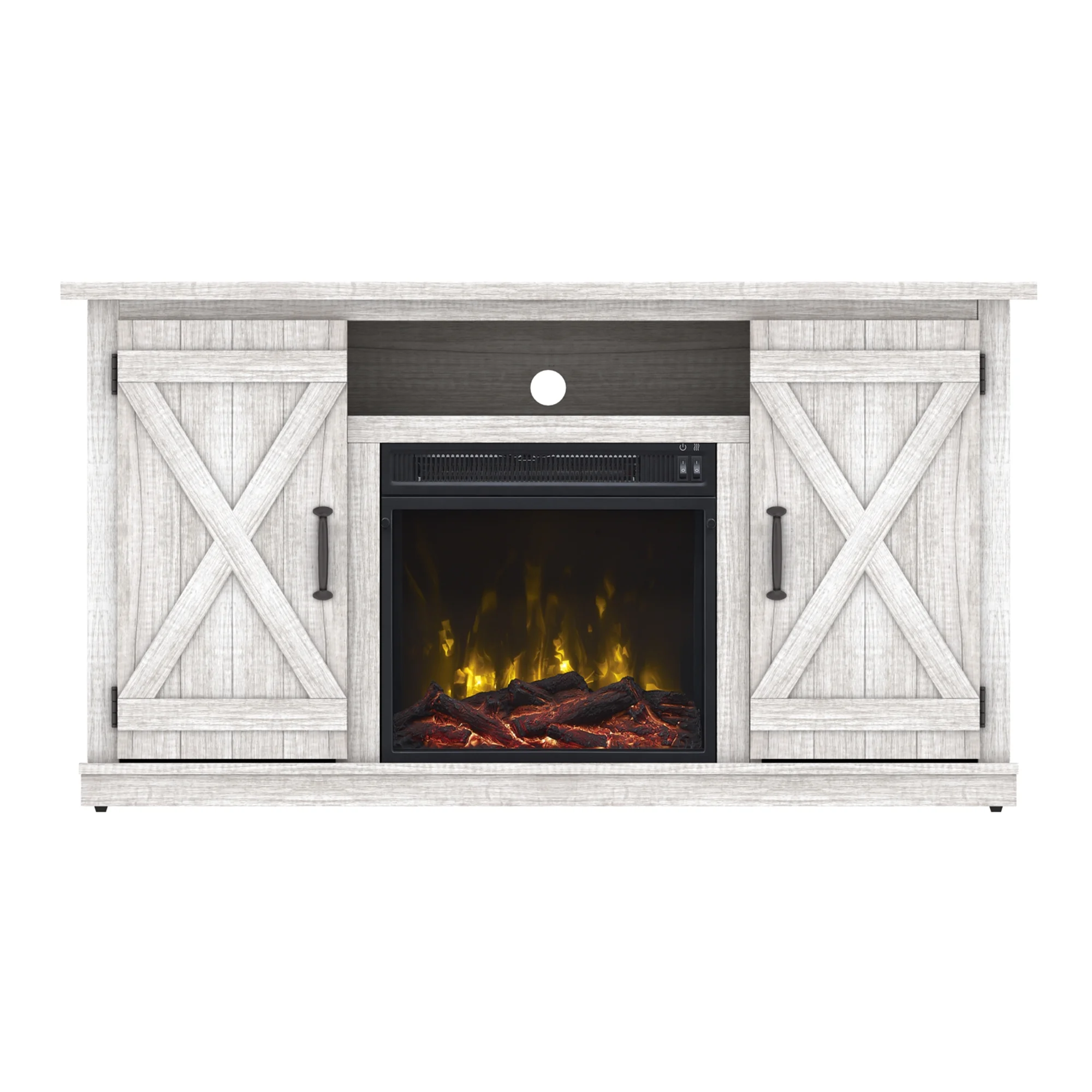 Twin Star Home Barn Door TV Stand for TVs up to 55