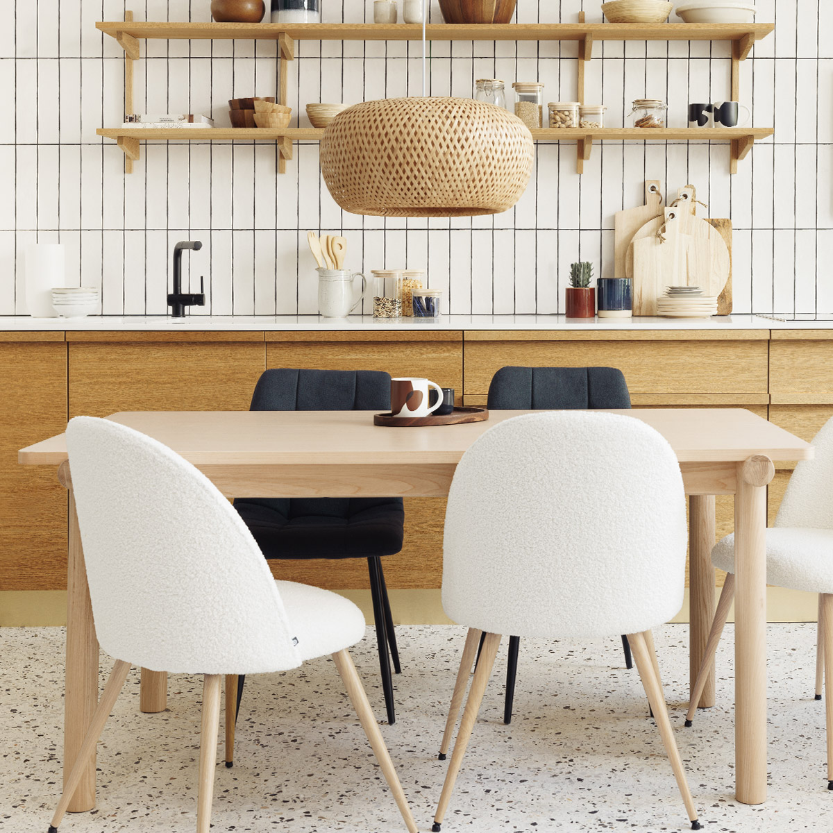 Dining table "Arden" Ash veneer, l.160 cm