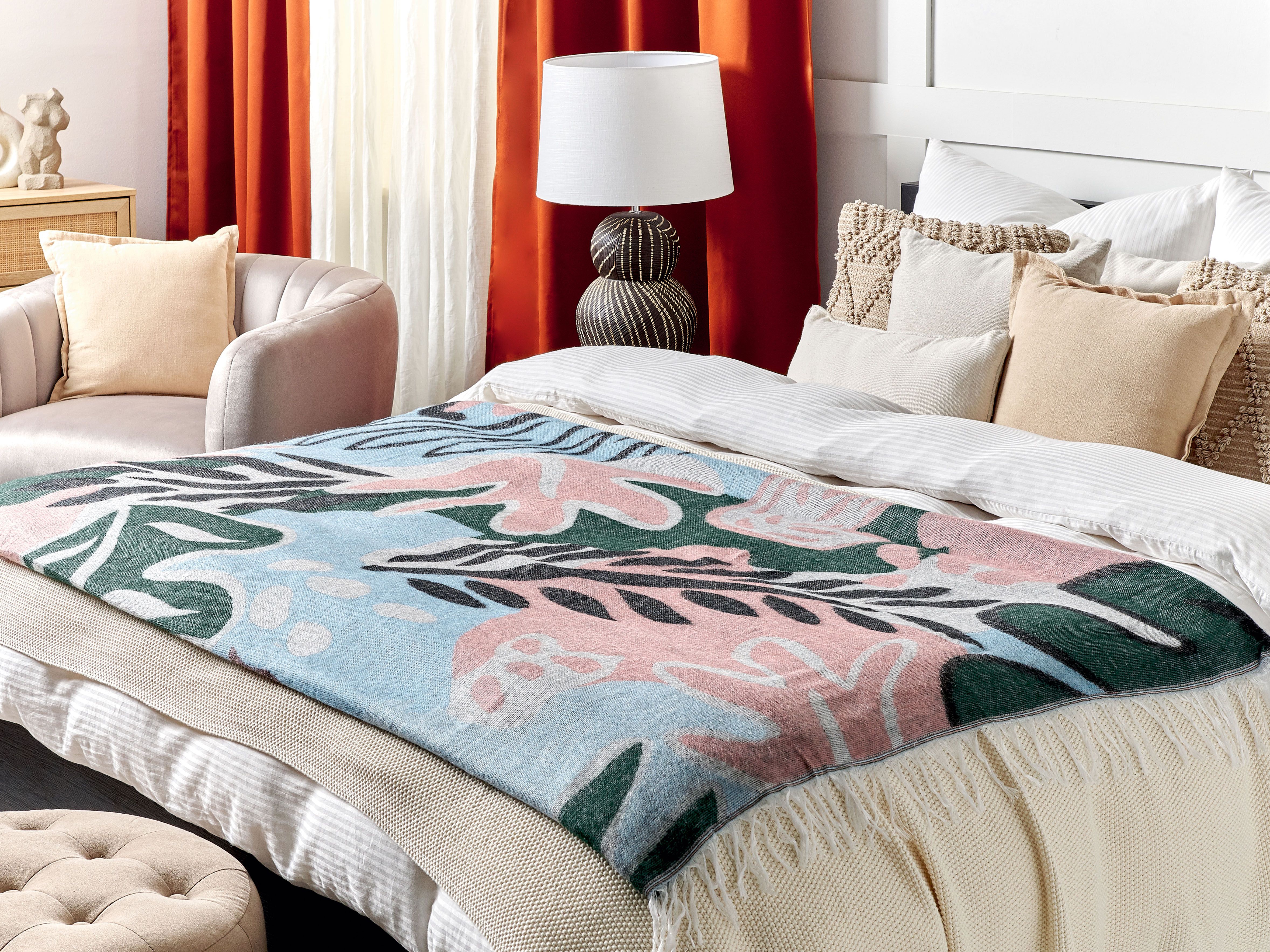 Blanket SOMANI Fabric 130 x 170 cm Multicolour