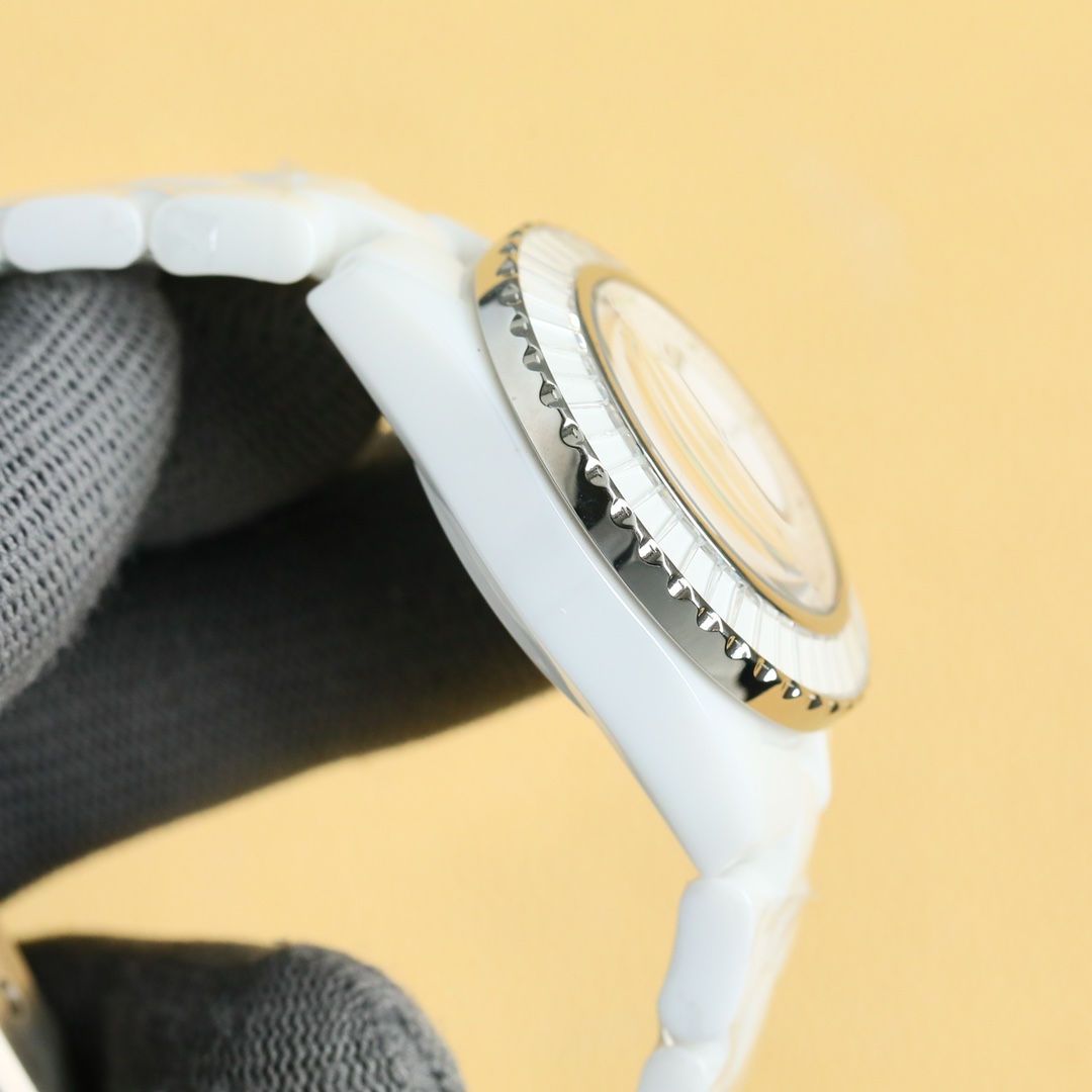 SUPER CERAMIC NEW - CHANEL EXCLUSIVE CALIBER 12.2 WATCH 33mm GODDESS BENEFIT - WHITE(1:1 replica) - Top club