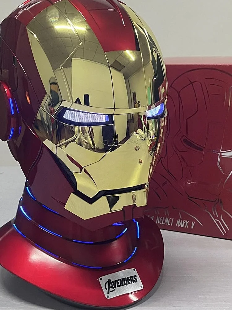 ZUITEH Iron-HeroMan Helmet, New Iron-superhero Mask with Jarvis Voice & Remote&Touch Controlled Open/Close, Collectible Real-life,Superhero Mask for Halloween Costume Christmas Birthday Cosplay Party