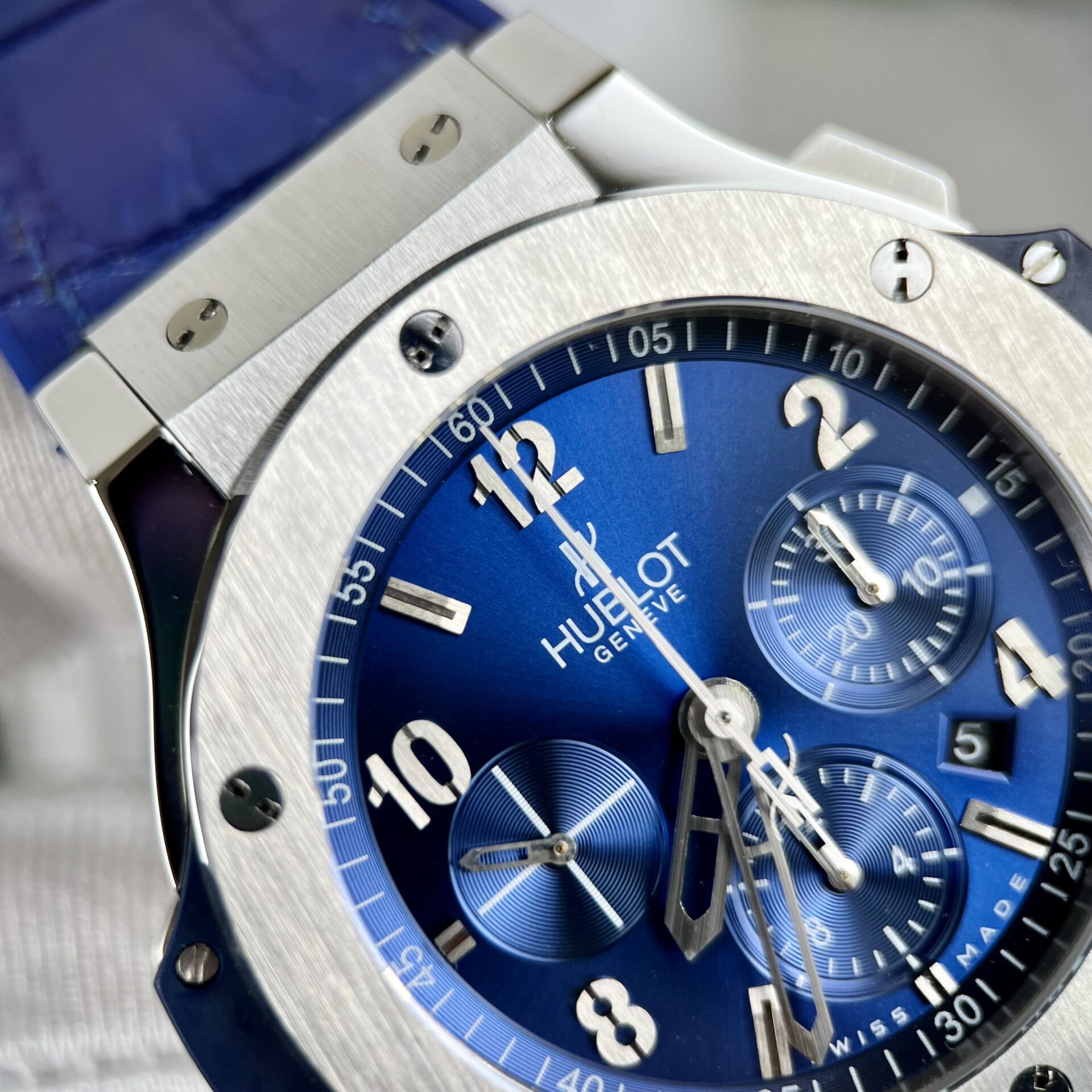 Hublot Replica 11 Watch Big Bang Chronograph Titanium Blue 44mm - Top club