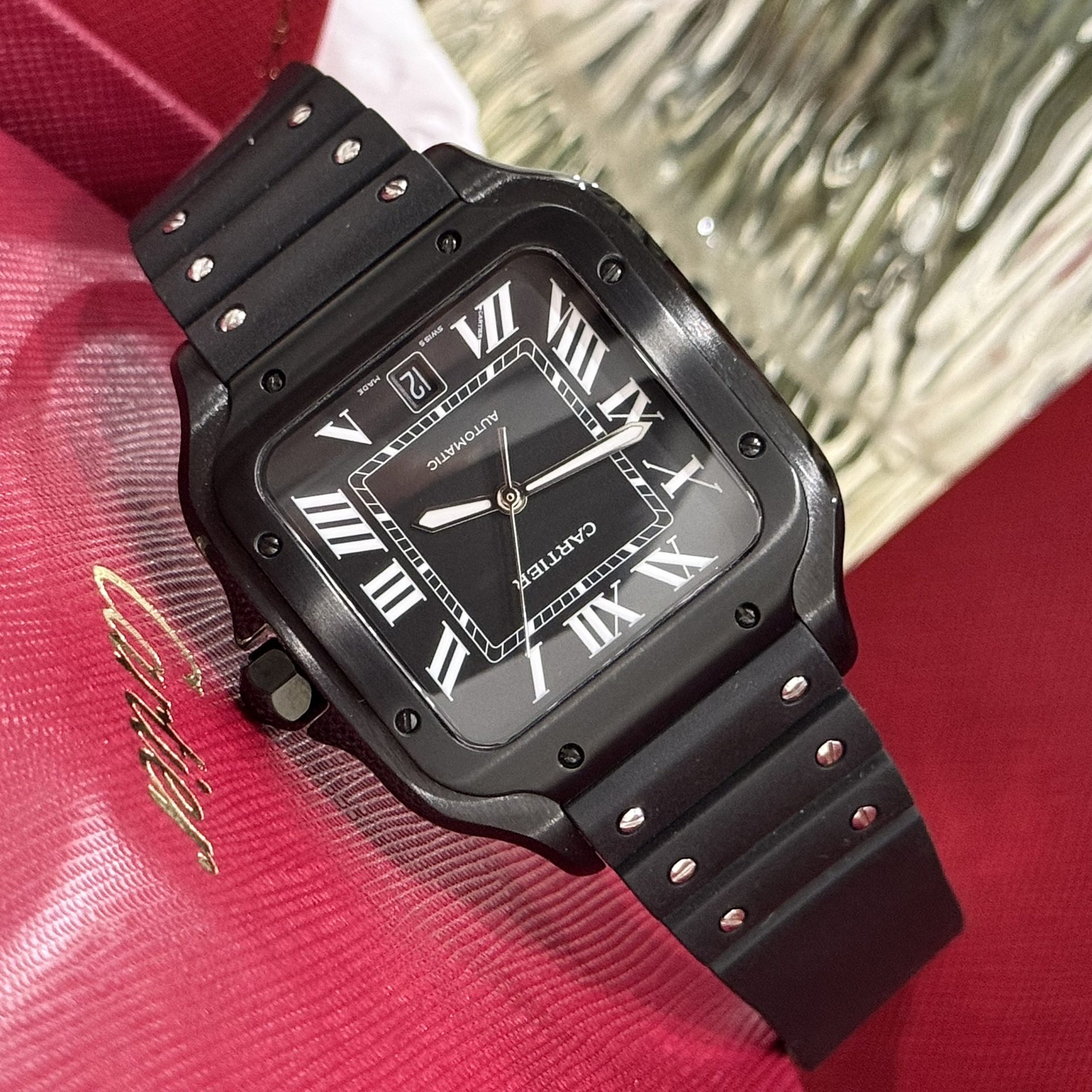 Cartier Replica Watch Santos WSSA0039 Black Rubber Strap BV Factory 39.8mm - Top club