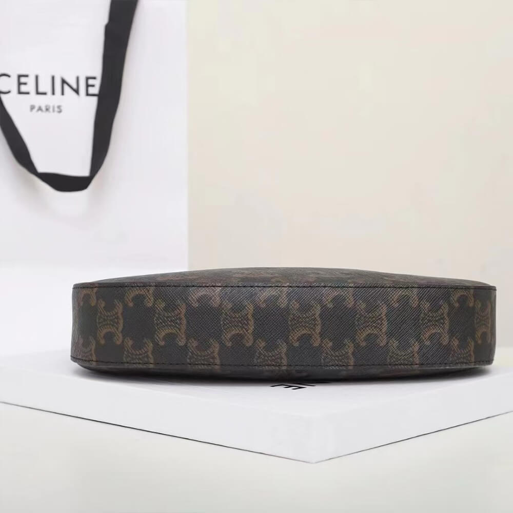 Celine Medium Tilly Bag in Triomphe Canvas and Calfskin1:1High-quality replica
