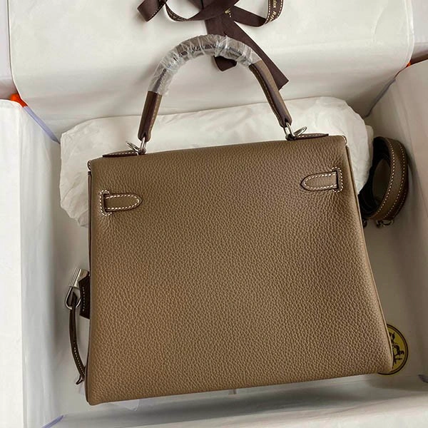 Hermes Kelly 25 Replica Inside Stitching Touch Silver Hardware