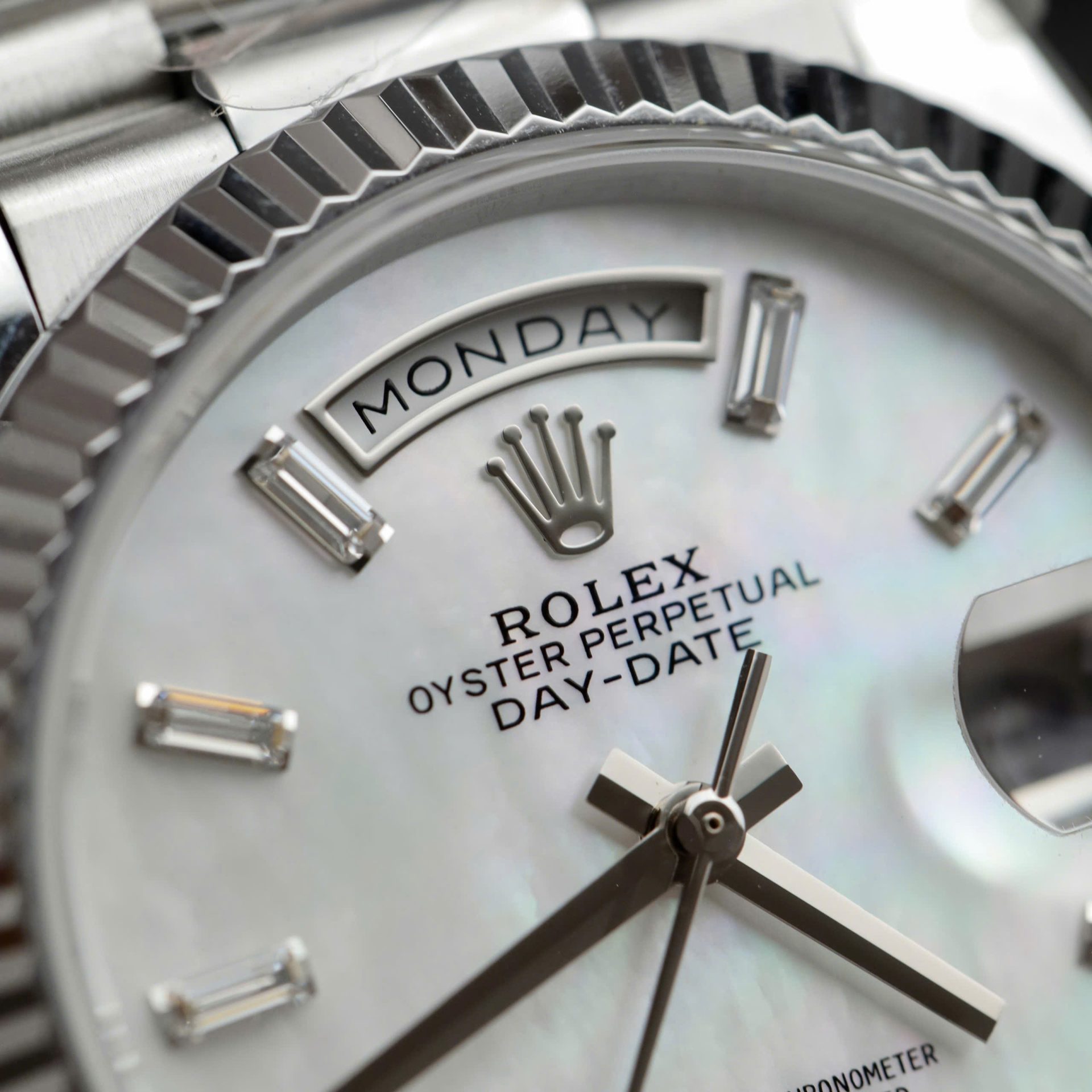 Rolex Day-Date 128236 MOP Dial Copies Watches Weight 158gram QF Factory 36mm - Elite Watch Atelier