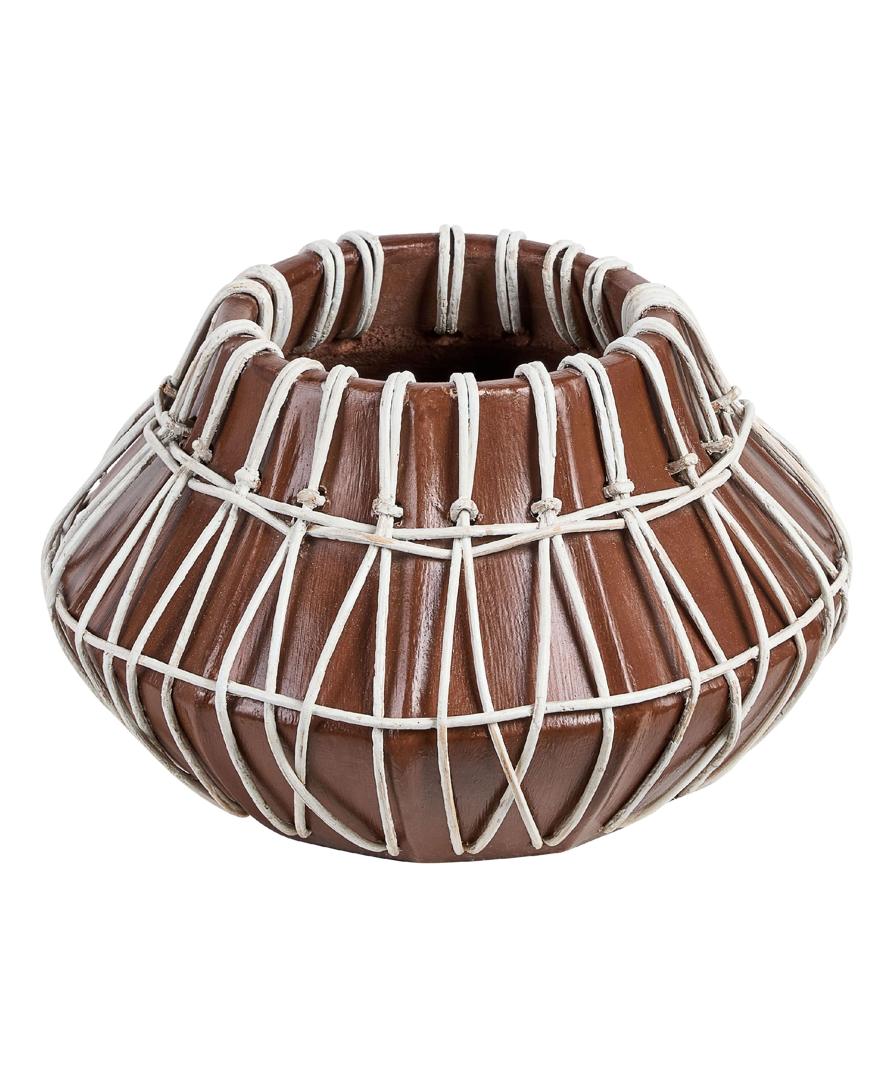 Decorative Vase KLUET Ceramic 22 cm Brown
