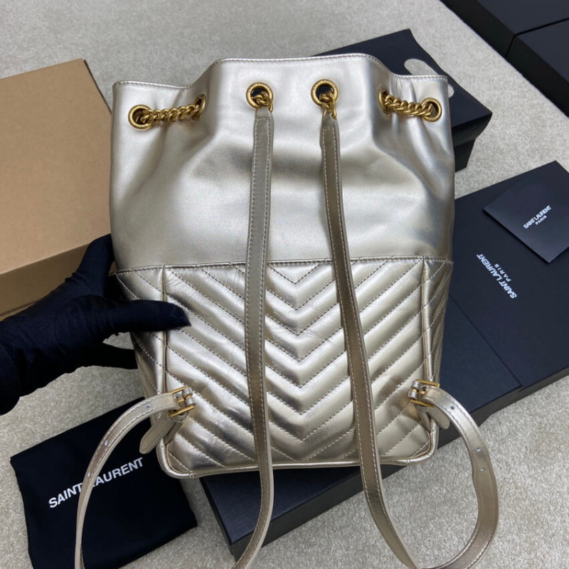 Replica Ysl Saint Laurent Joe Backpack 672609 In Champagne Gold Lambskin1:1High-quality replica