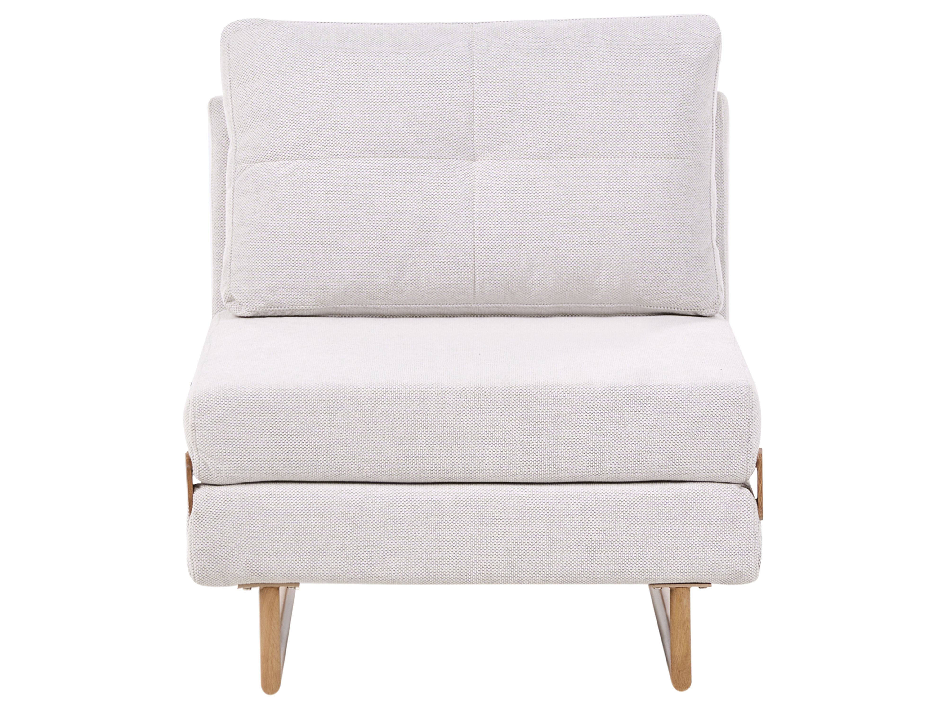 Single Sofa Bed JERSLEV Fabric Off-White