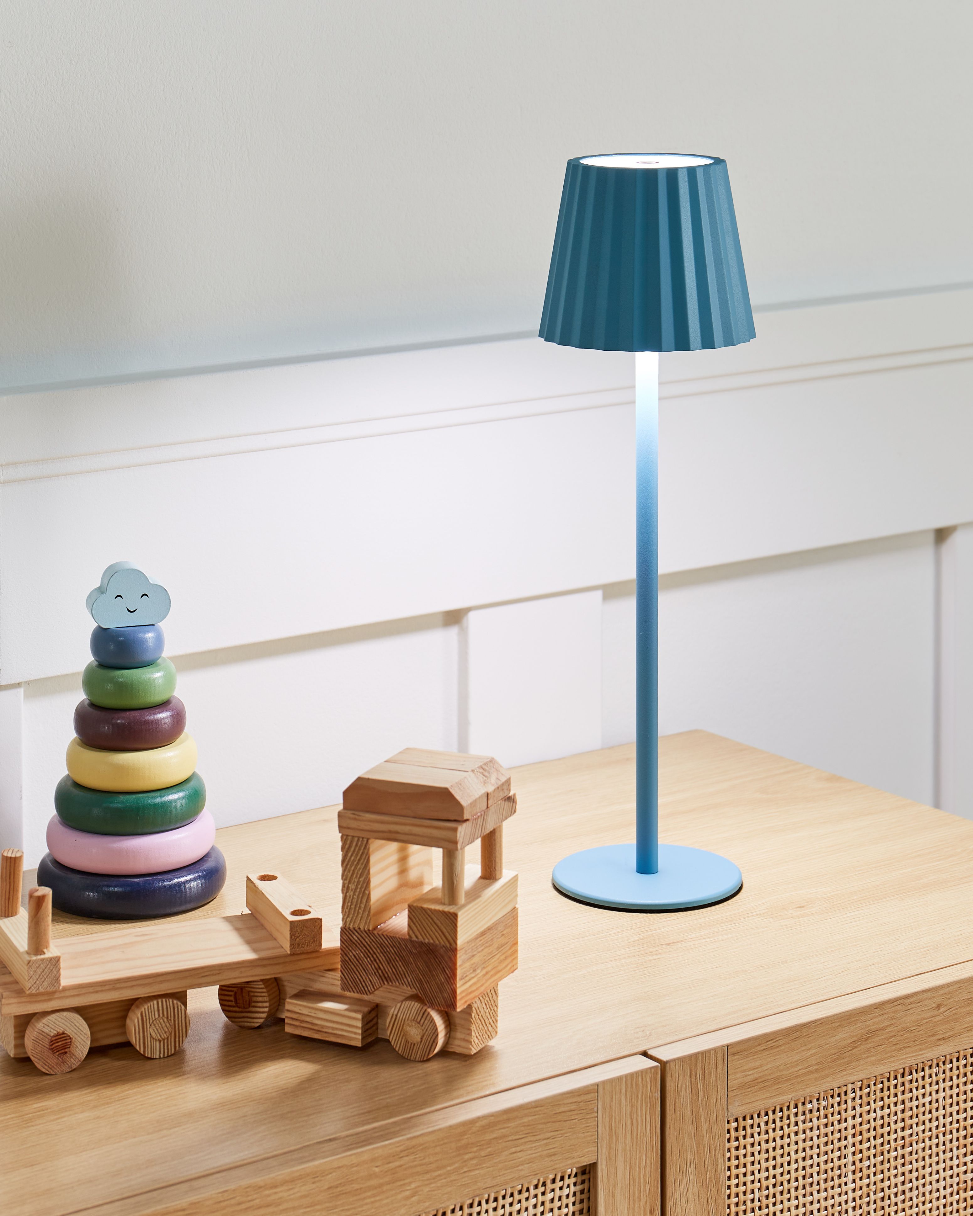 Table Lamp POMBEIRO Metal Light Blue