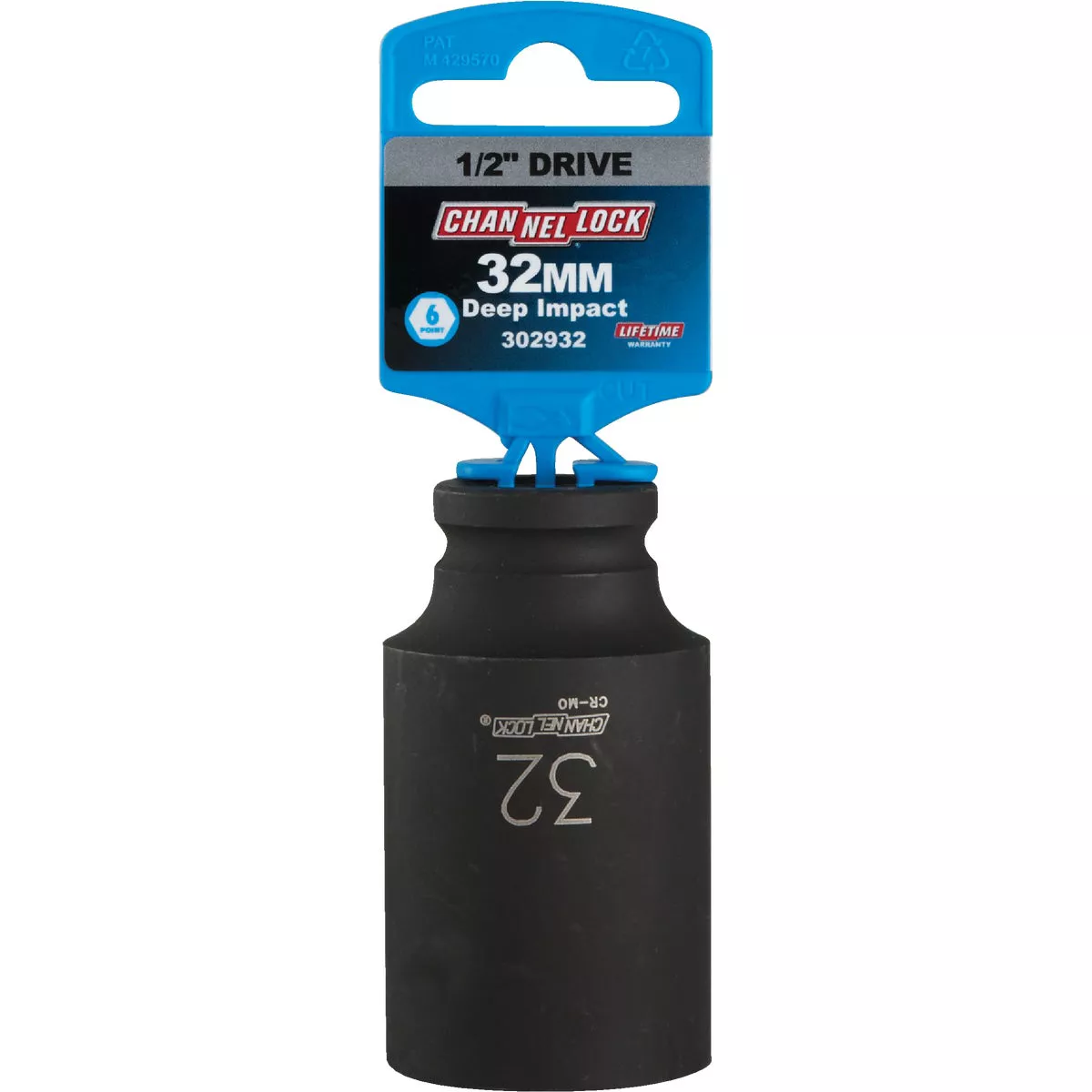 Channellock 1/2 In. Drive 32 mm 6-Point Deep Metric Impact Socket