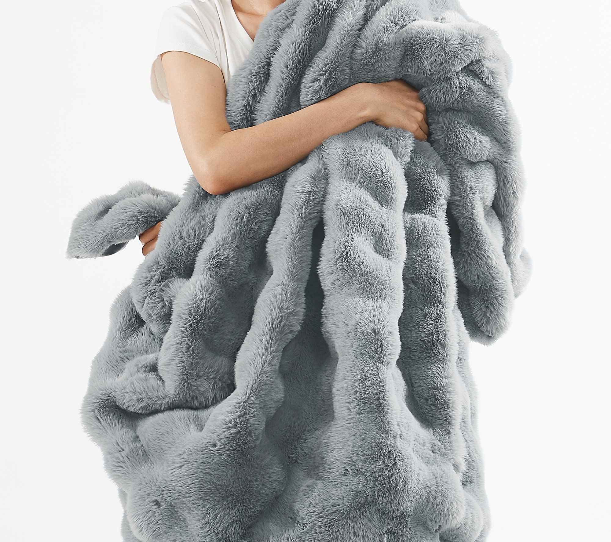 Brooklyn Loom Bubble Faux Fur 100% Microfiber Polyester Twin XL Blanket in Green, All Season, Adult Size, OEKO-TEX Certified - Image 18