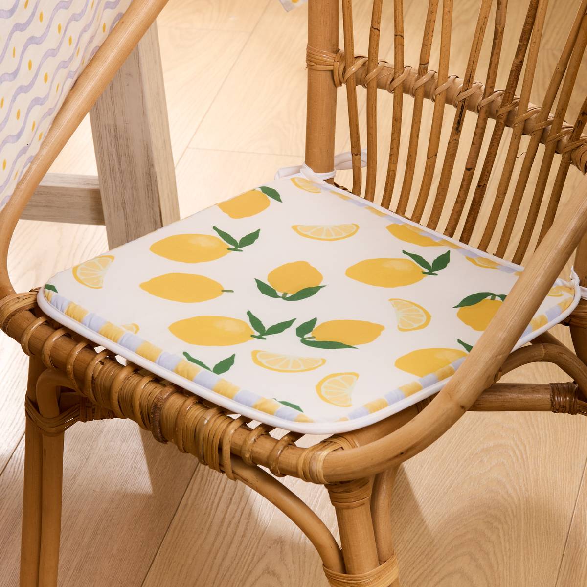 Chair pad "Fruity" Yellow, 39x39 cm