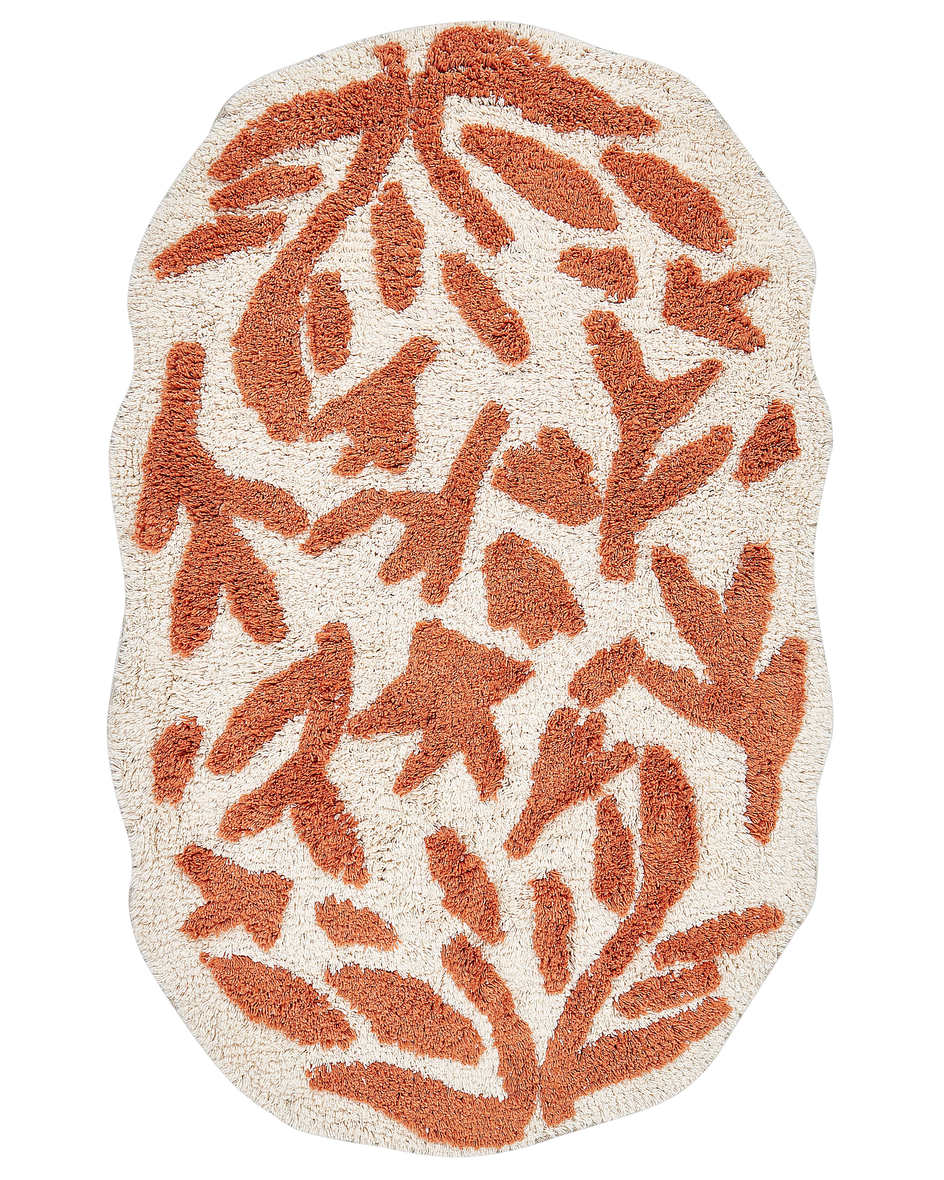 Bath Mat DERIK Orange 60 x 90 cm Cotton