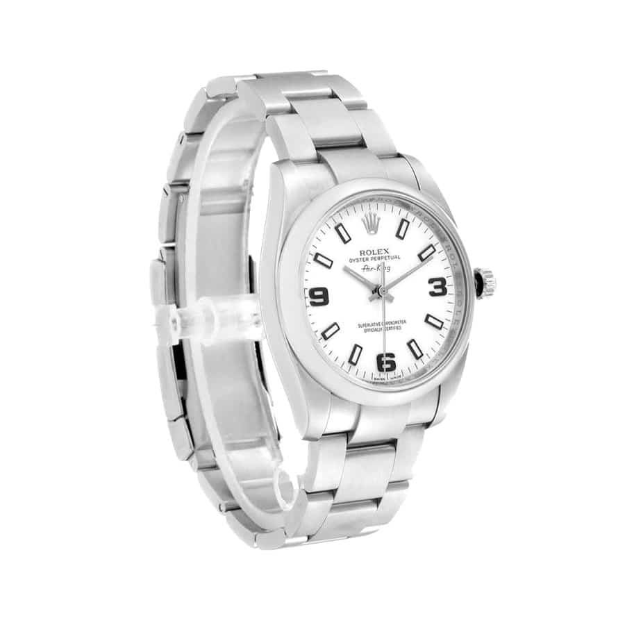 Rolex Air King Stainless Steel White Dial 114200 Replica - Top club