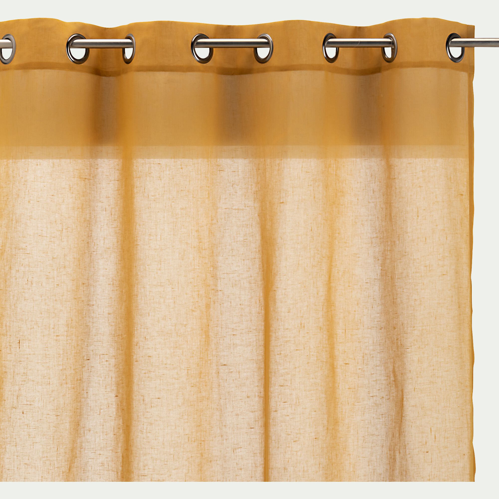 DUNE - Voilage à œillets en polyester 135x250cm - jaune argan